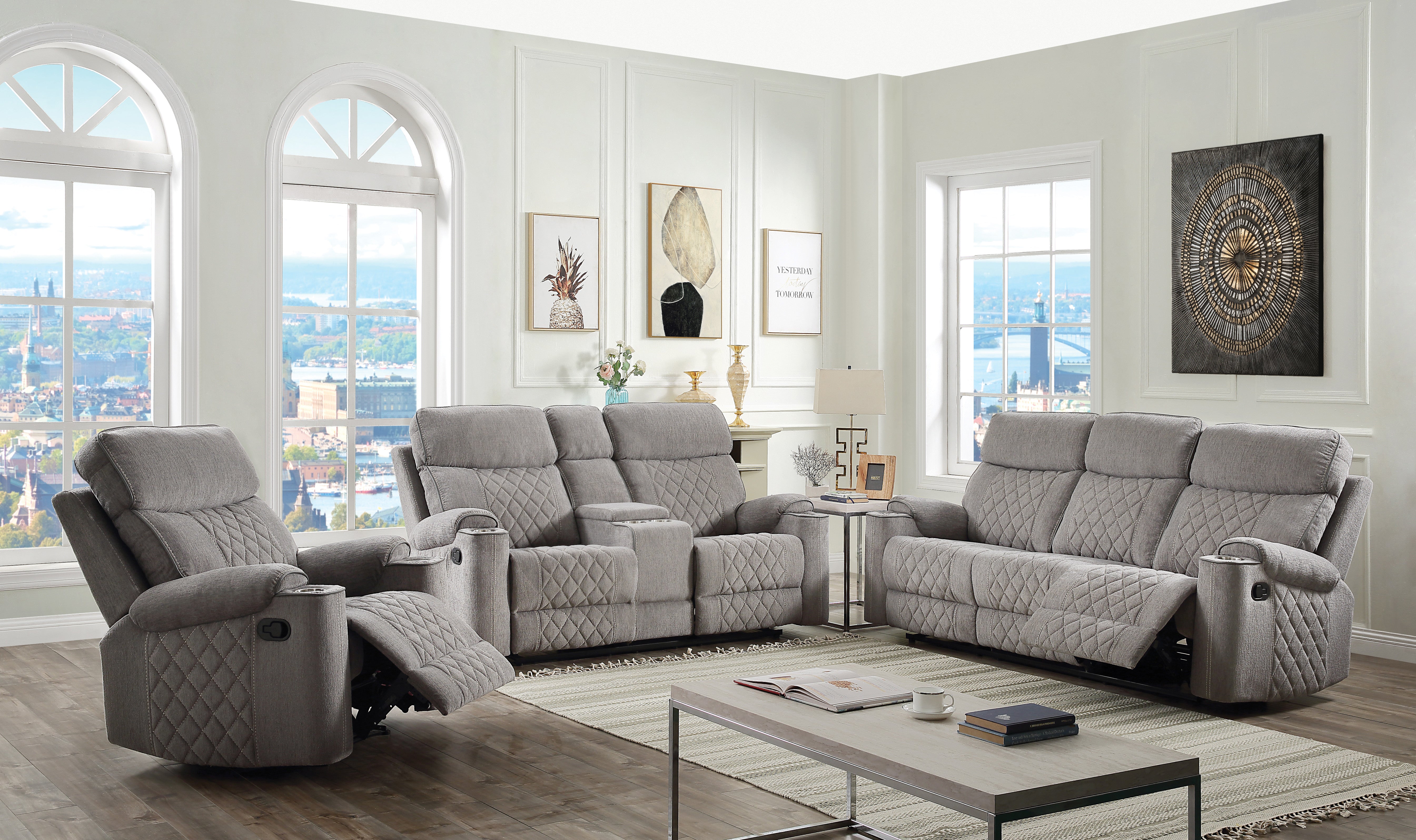 Maximus Recliner Living Room Set, Sofa Loveseat Armchair