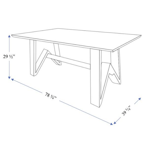 Denver Modern Solid Wood Dining Table