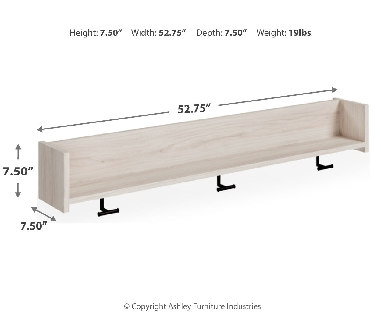 Socalle Wall Mounted Coat Rack with Shelf