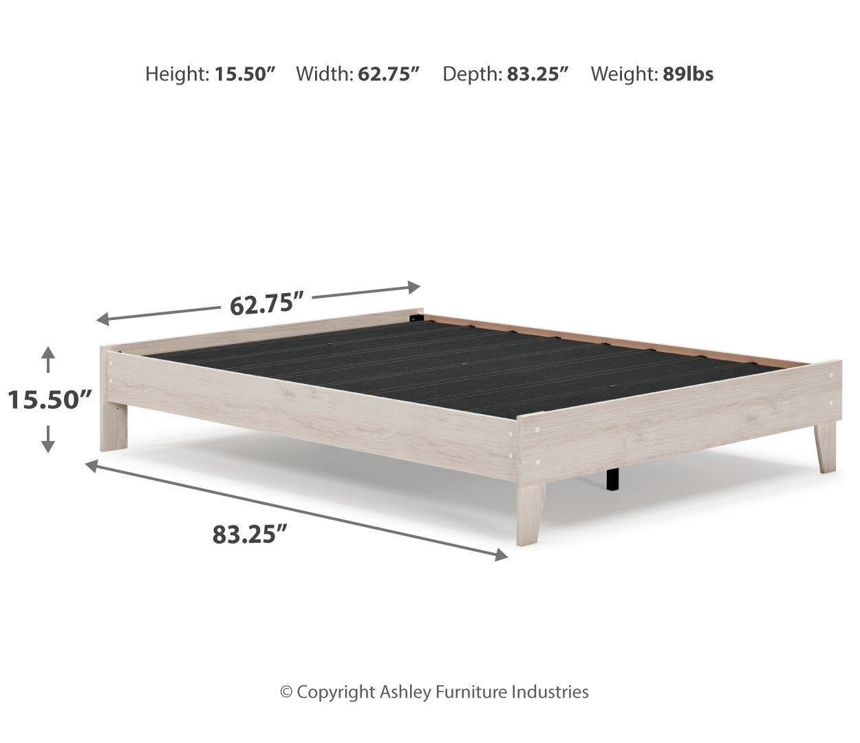 Socalle Queen Platform Bed with Dresser