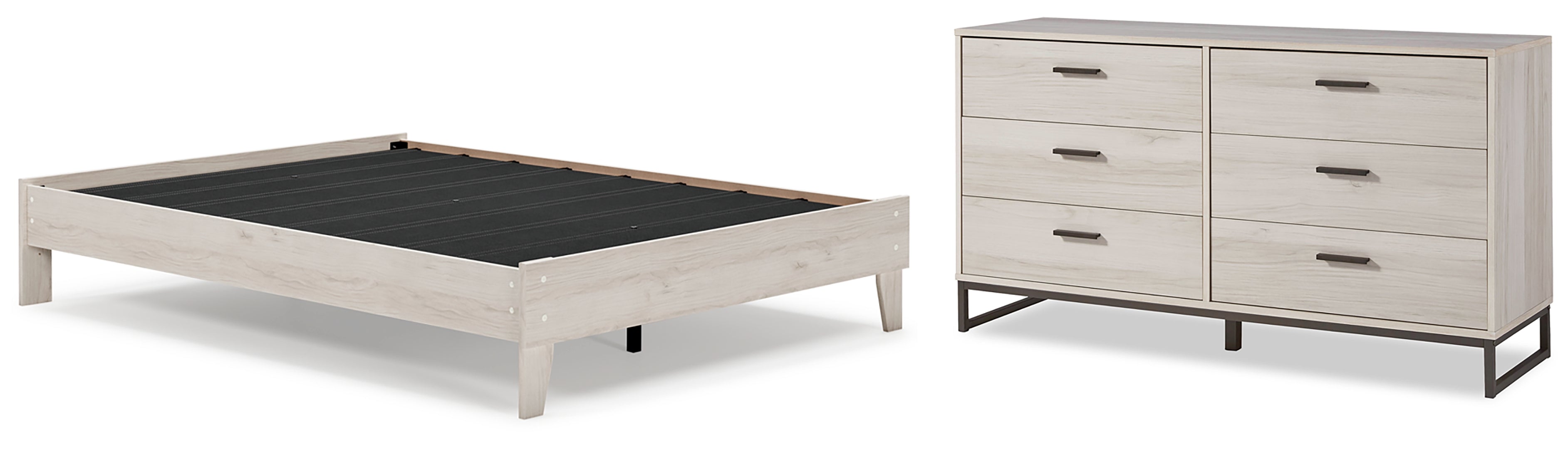 Socalle Queen Platform Bed with Dresser