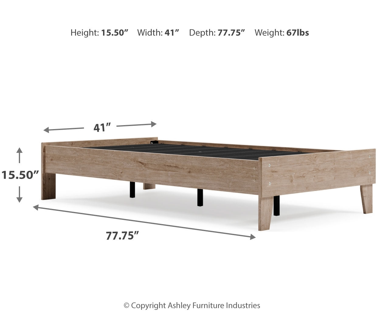 Oliah Twin Platform Bed