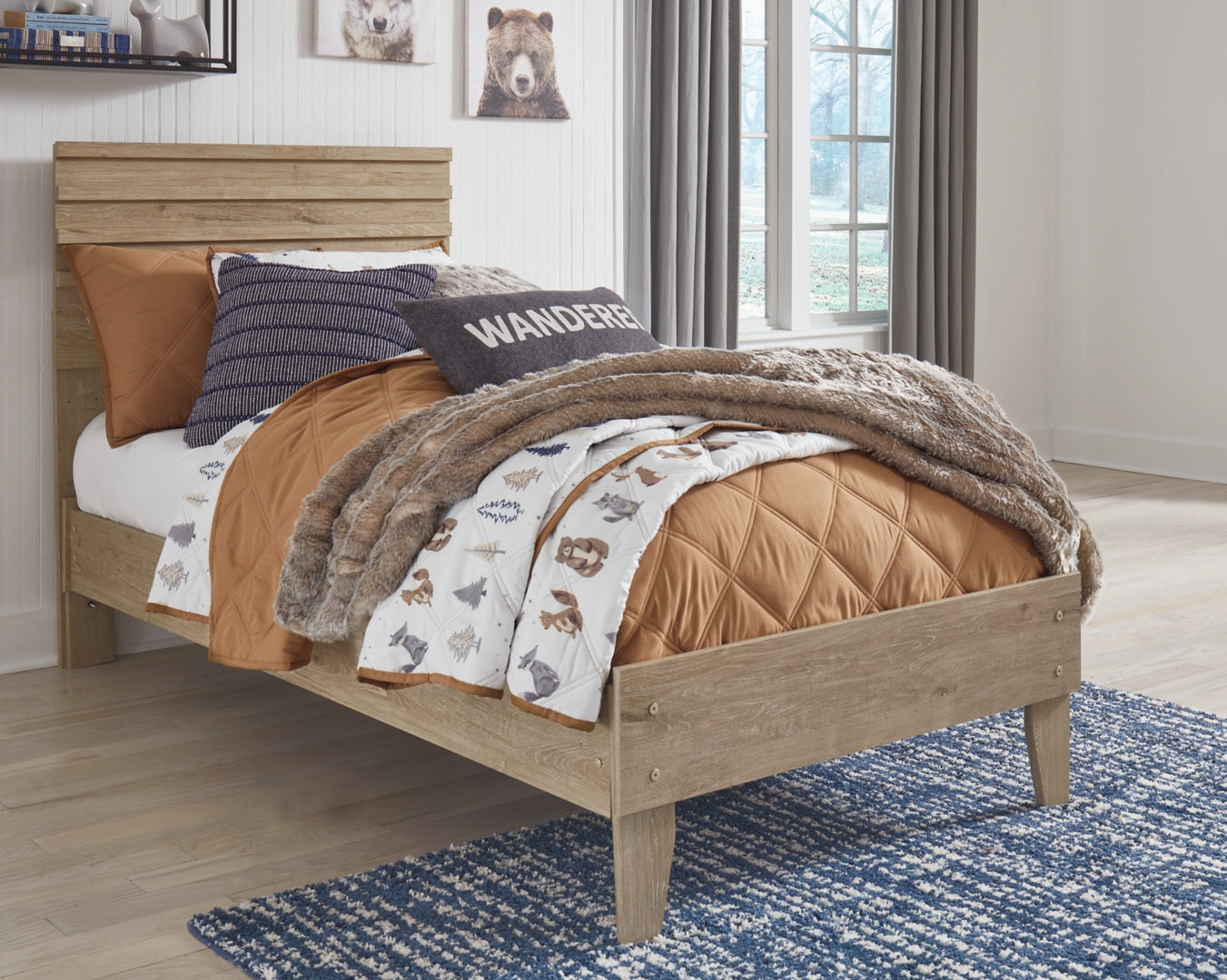 Oliah Twin Panel Platform Bed