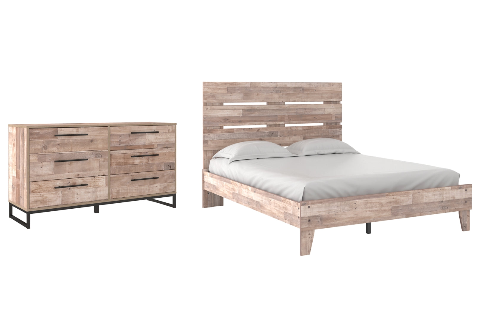 Neilsville Queen Platform Bed with Dresser