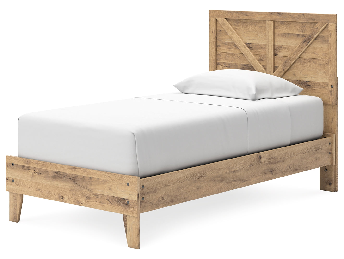 Larstin Twin Crossbuck Panel Platform Bed