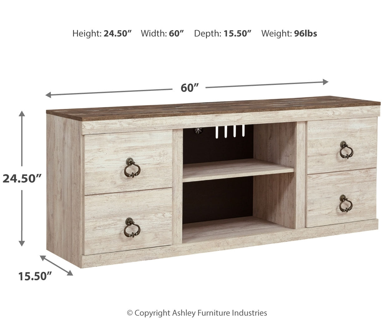 Willowton 60" TV Stand