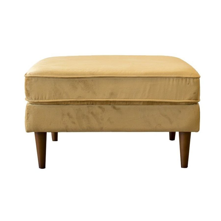 Fordham Gold Velvet Ottoman