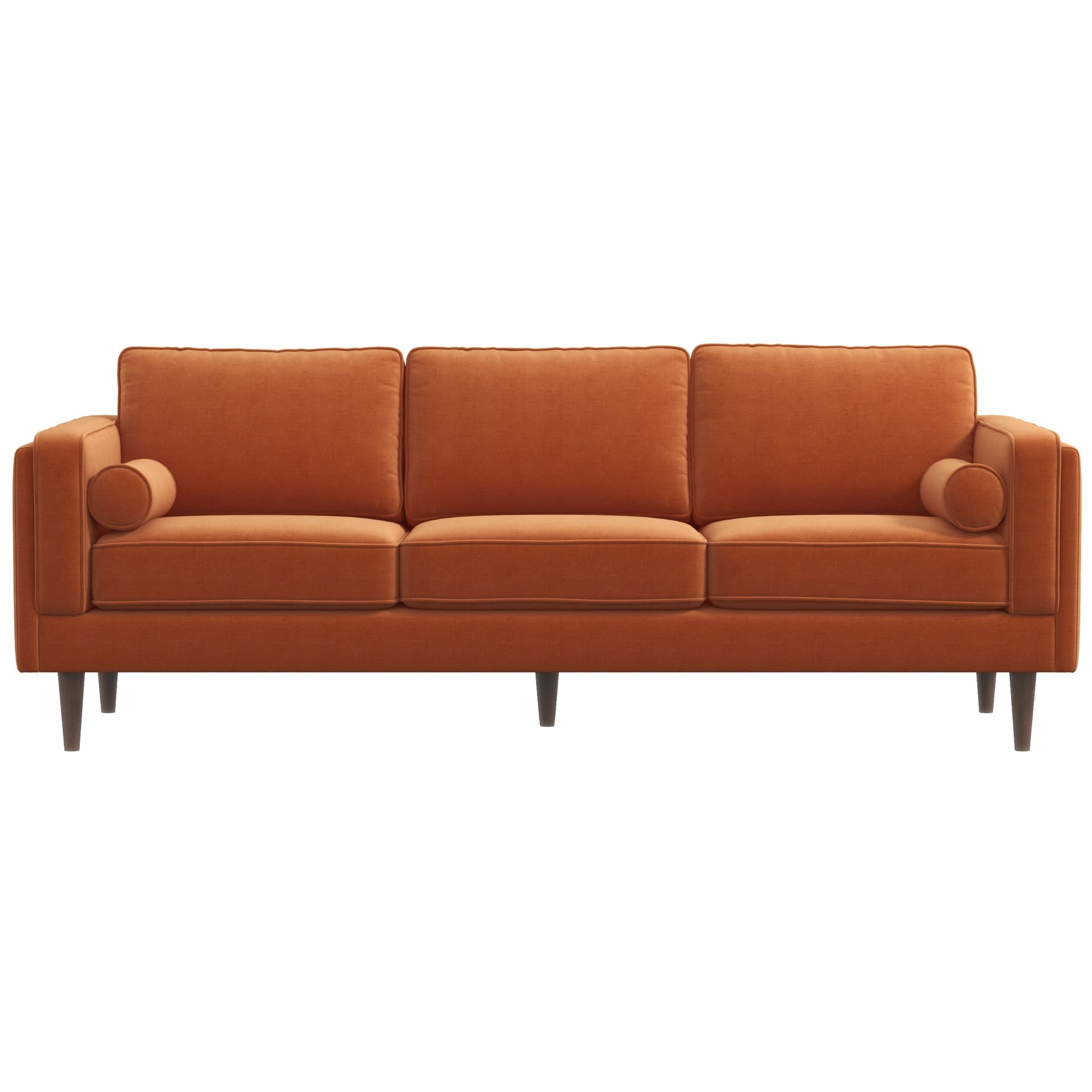 Fordham Sofa Burnt Orange Velvet