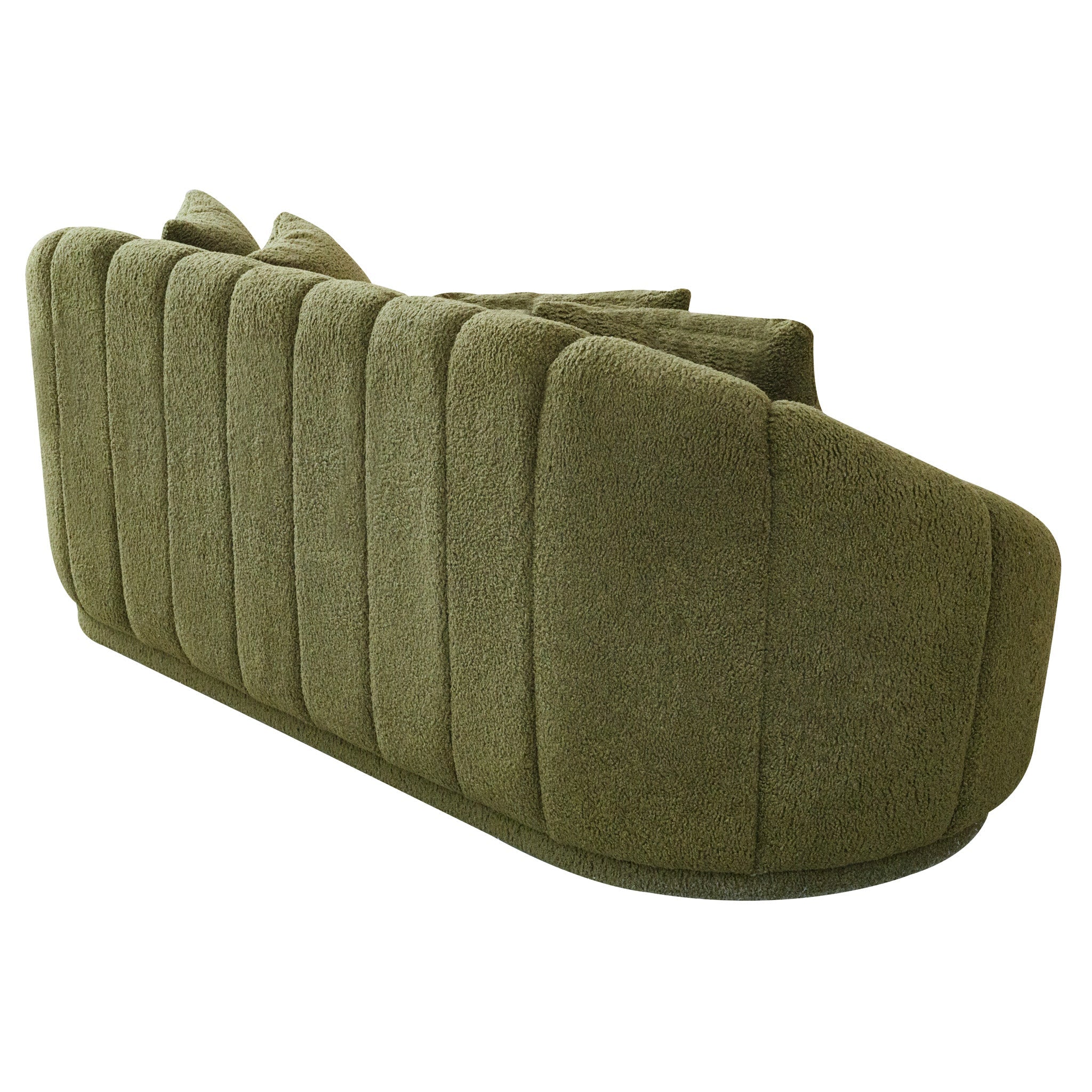 Forrester Sofa Modern Japandi Style Tight Back Green Boucle