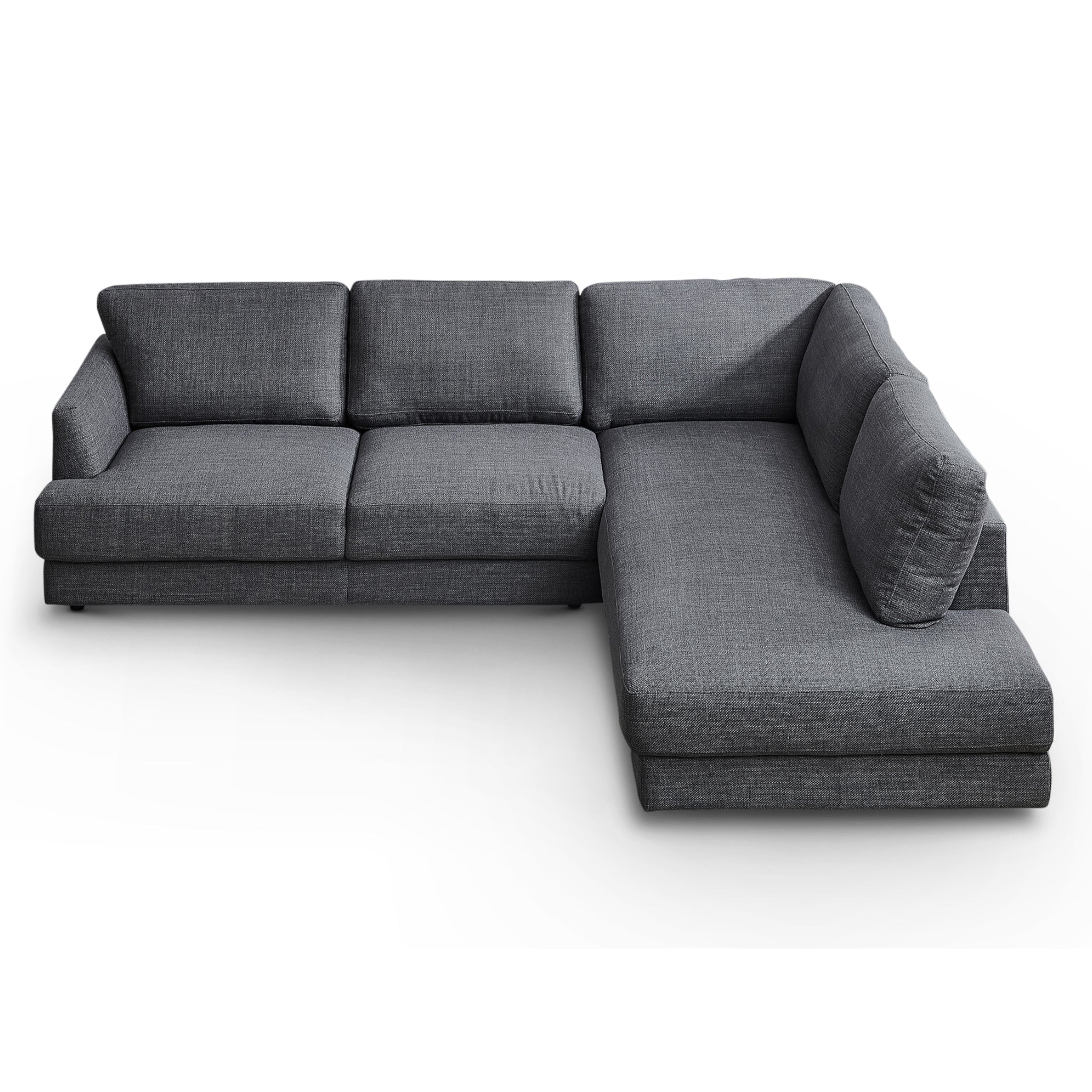 Glendale Grey Linen L Shaped Right Sectional Sofa