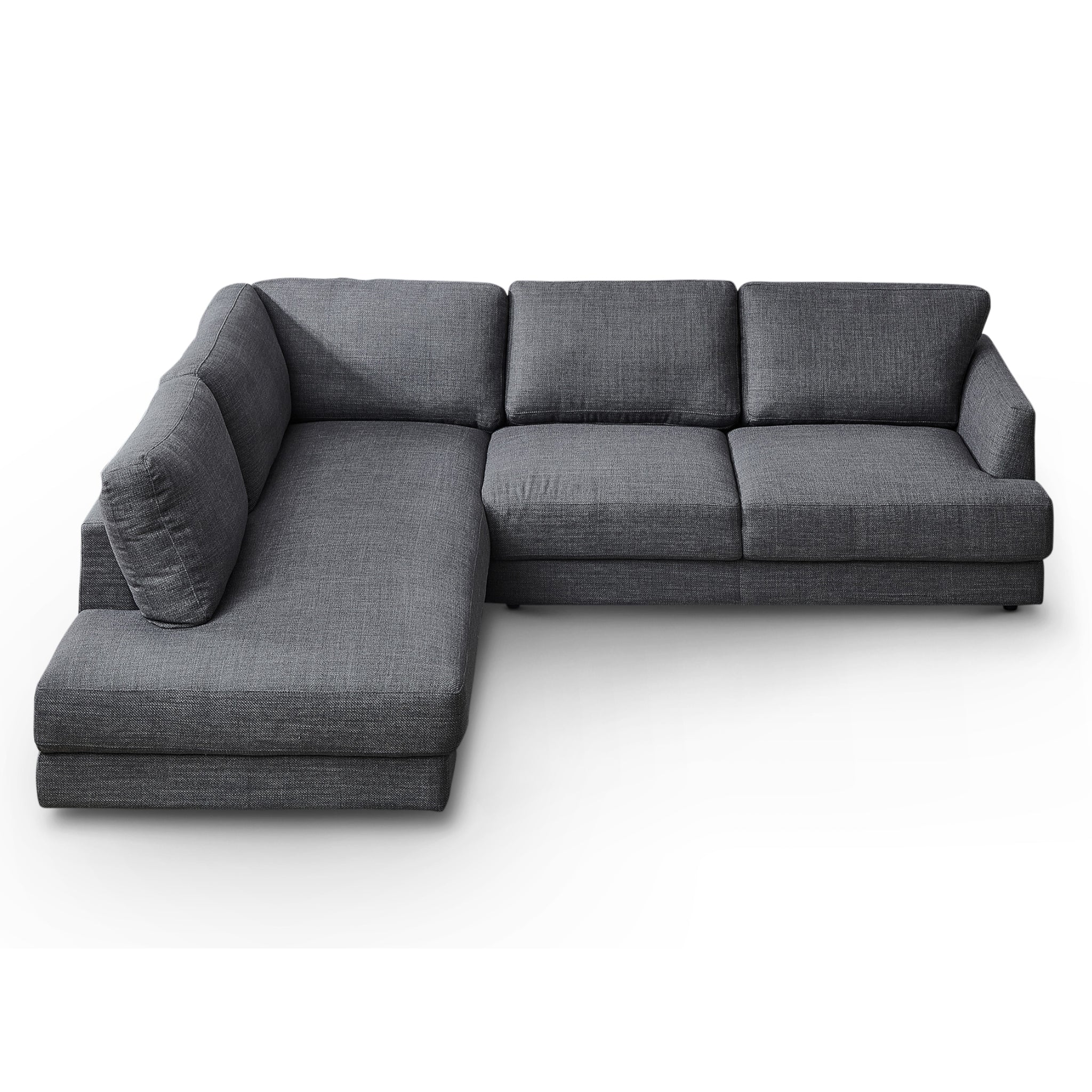 Glendale Grey Linen L Shaped Left Sectional Sofa