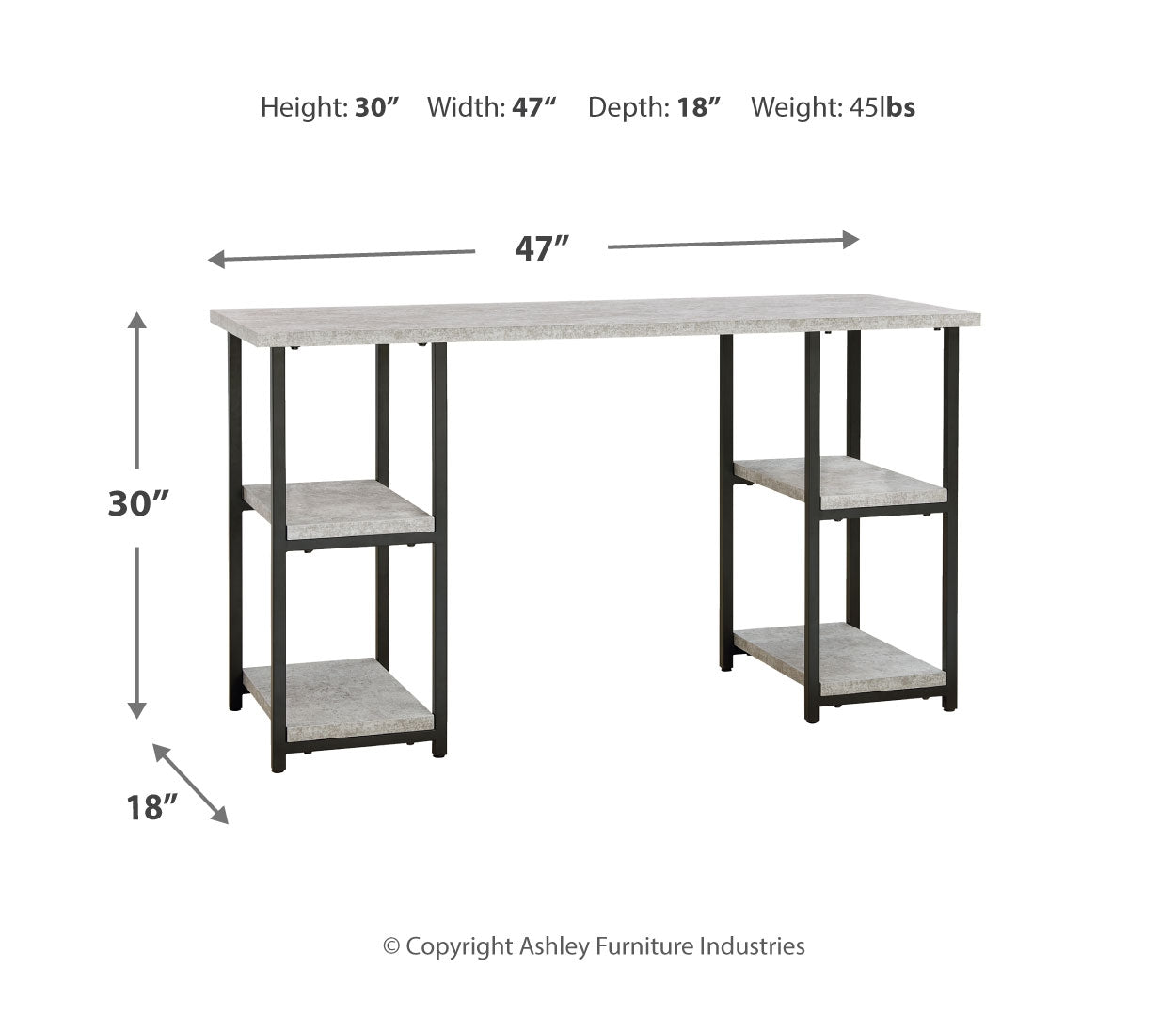 Lazabon Home Office Desk and Storage