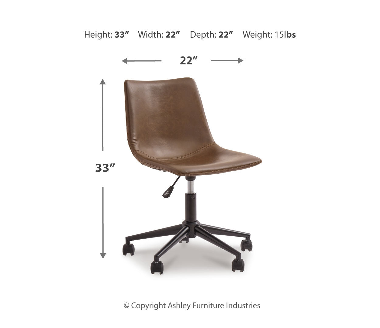 Bertmond Home Office Desk with Chair