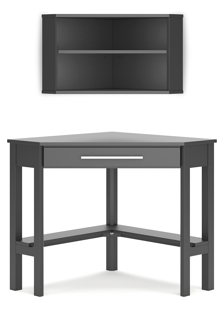 Otaska Home Office Corner Desk with Bookcase