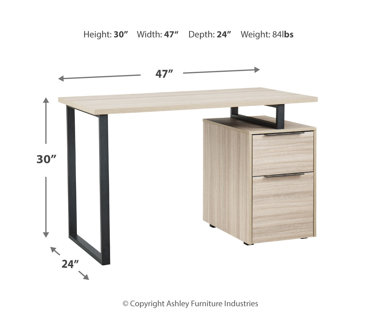 Waylowe Home Office Desk and Storage