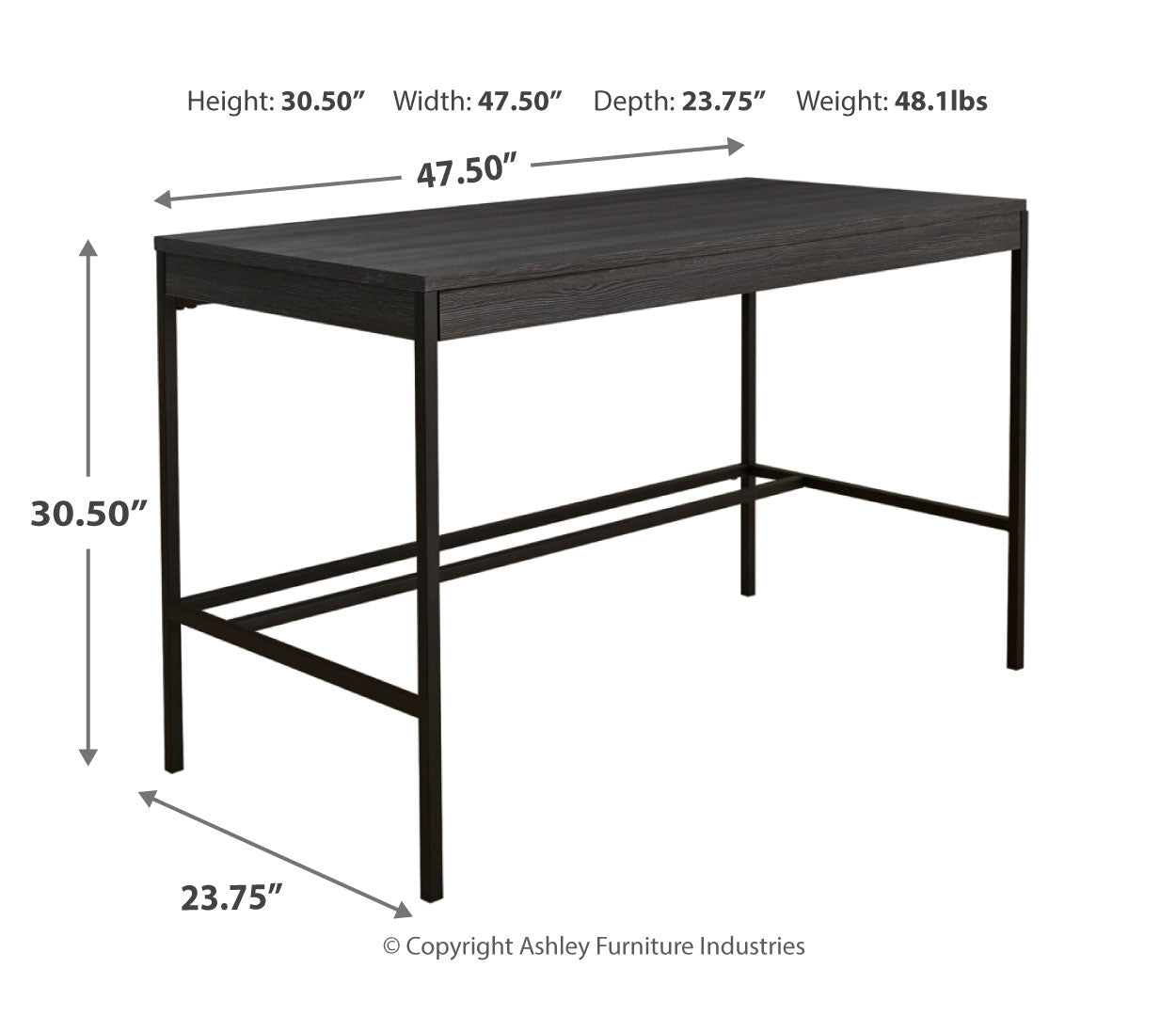 Yarlow 48" Home Office Desk