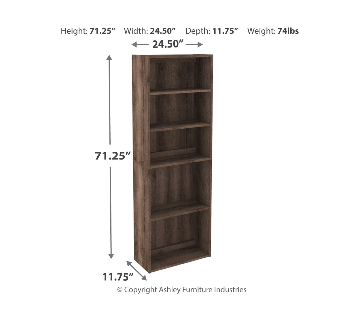 Arlenbry 71" Bookcase