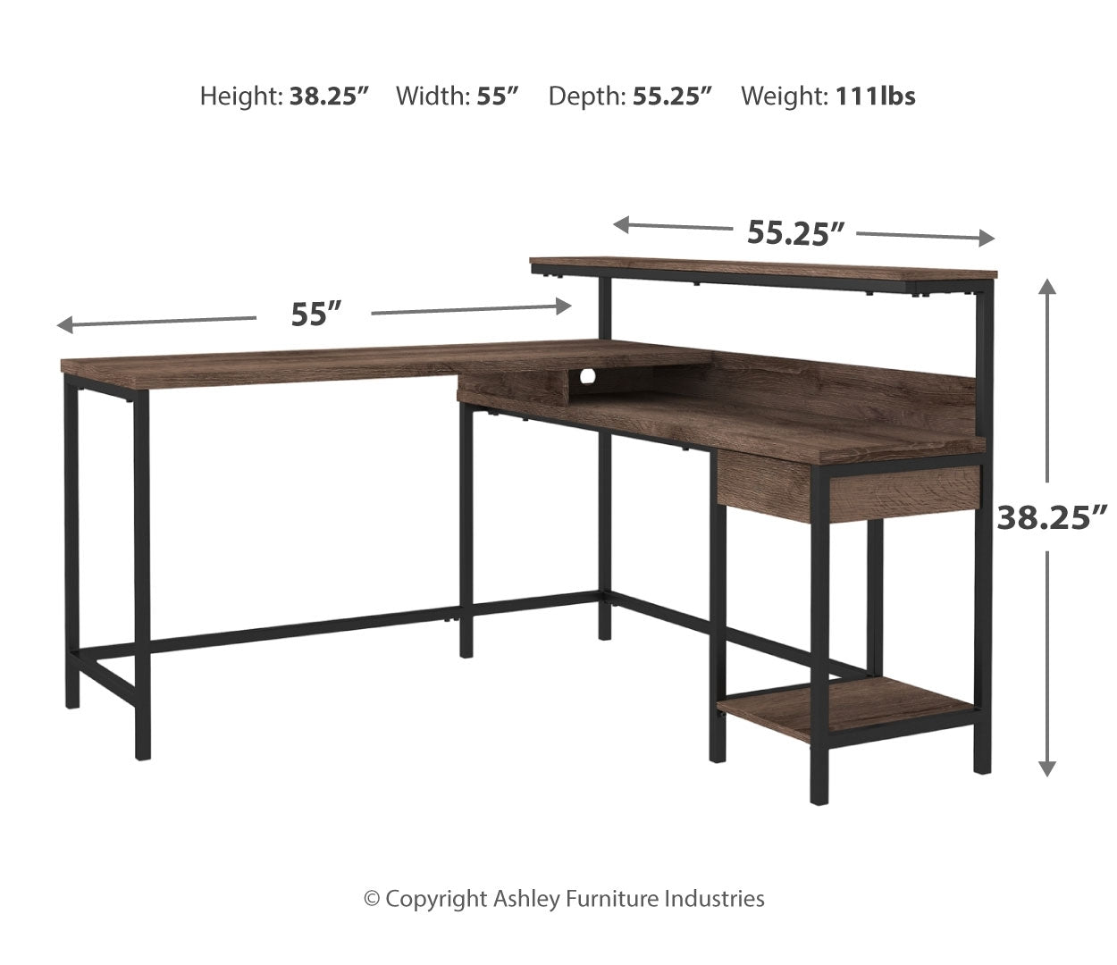 Arlenbry Home Office L-Desk with Storage