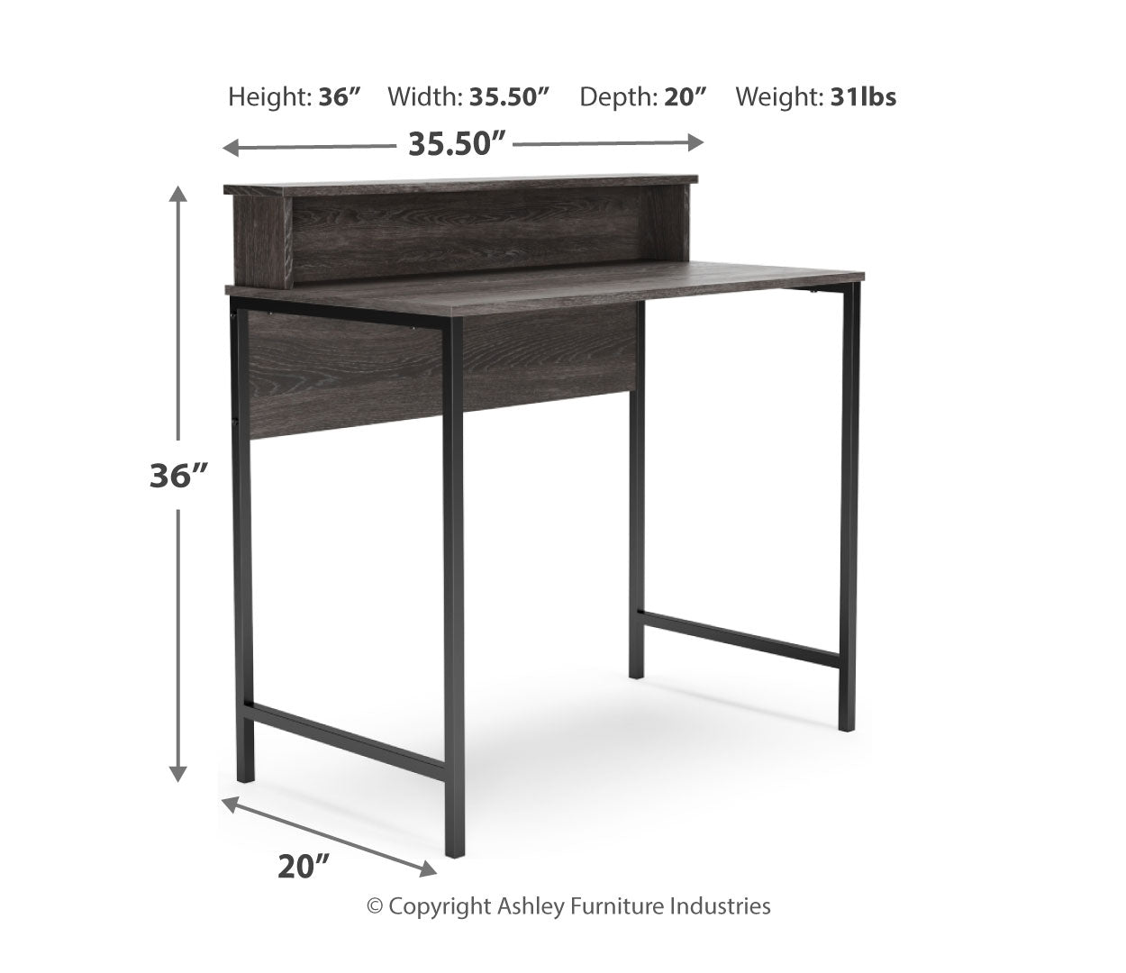 Freedan 37" Home Office Desk