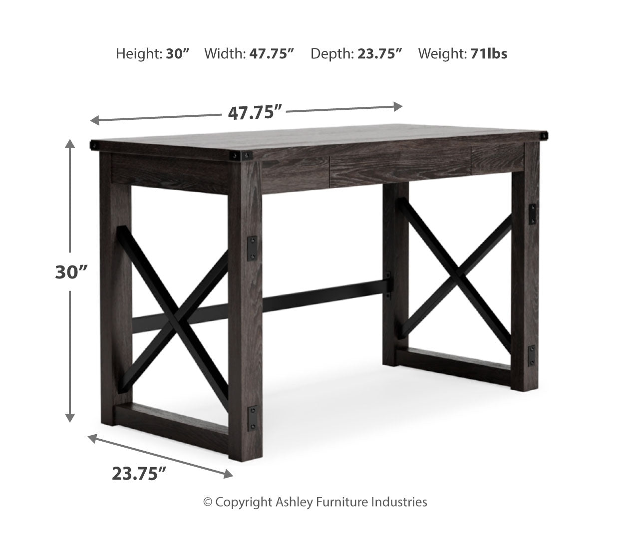 Freedan 48" Home Office Desk