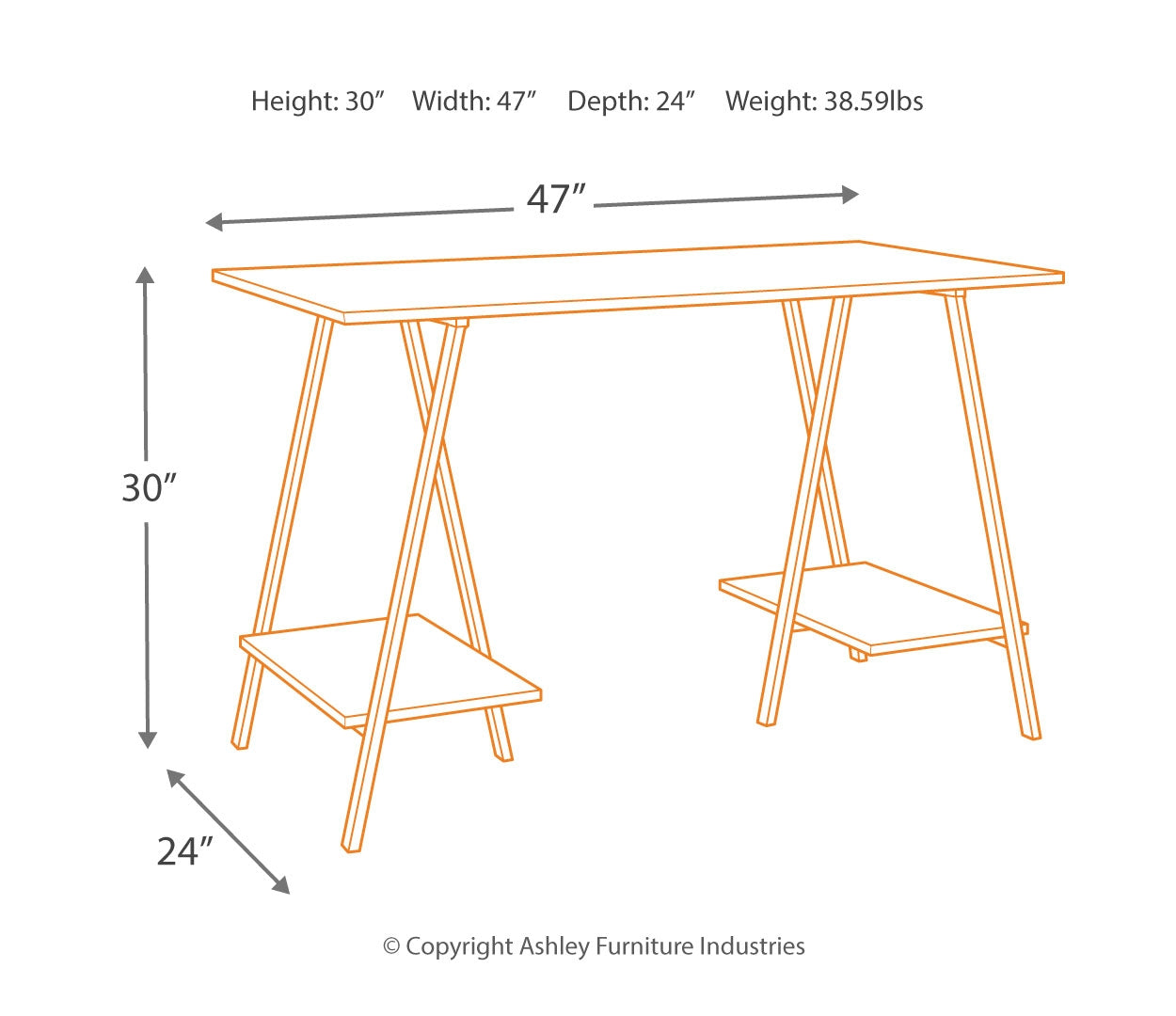 Bertmond Home Office Desk with Chair