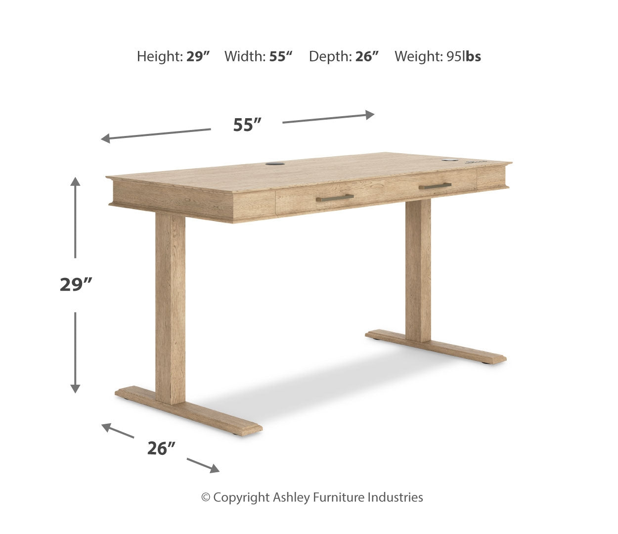 Elmferd Home Office Desk and Storage