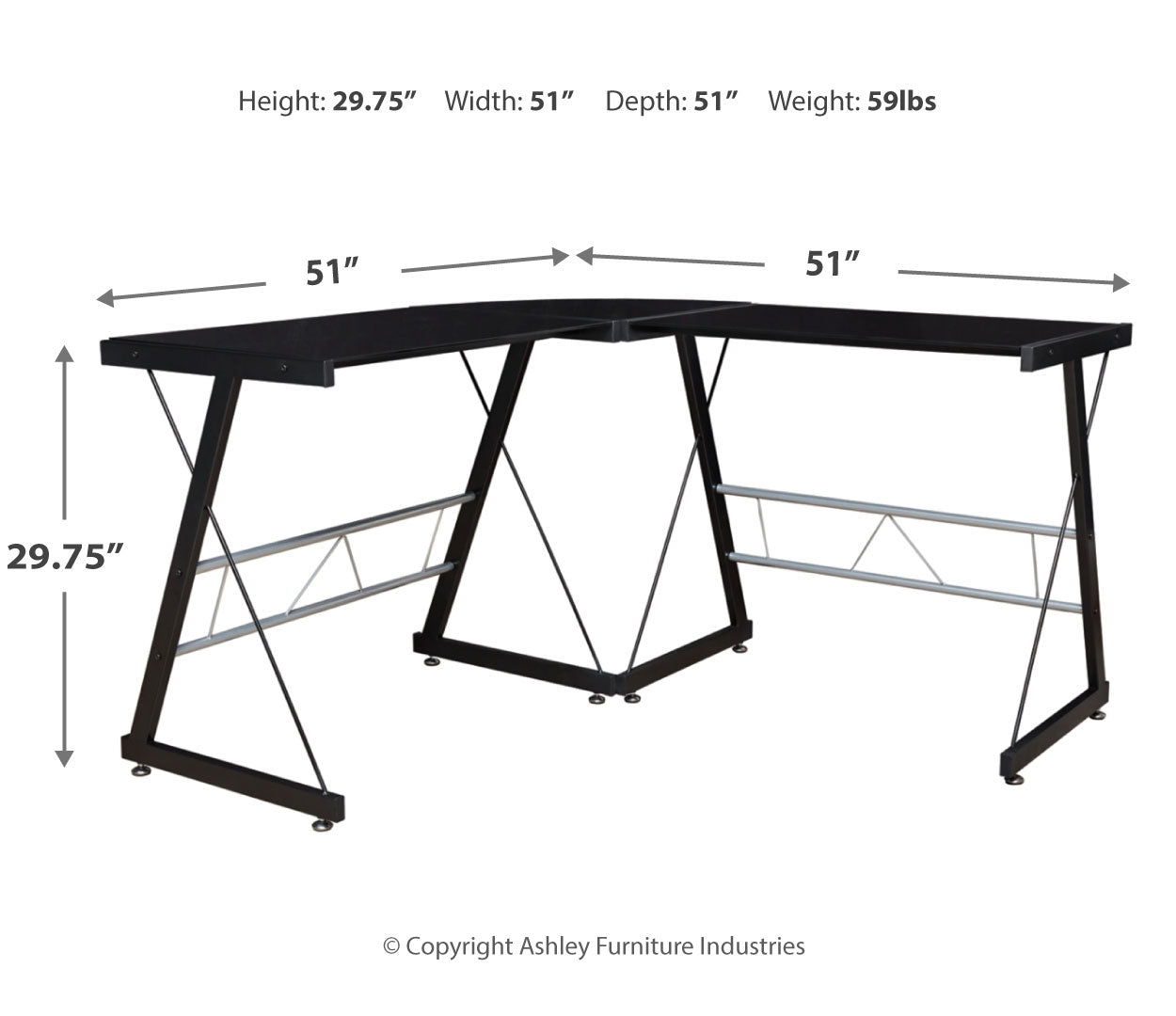 Mallistron Home Office L-Desk