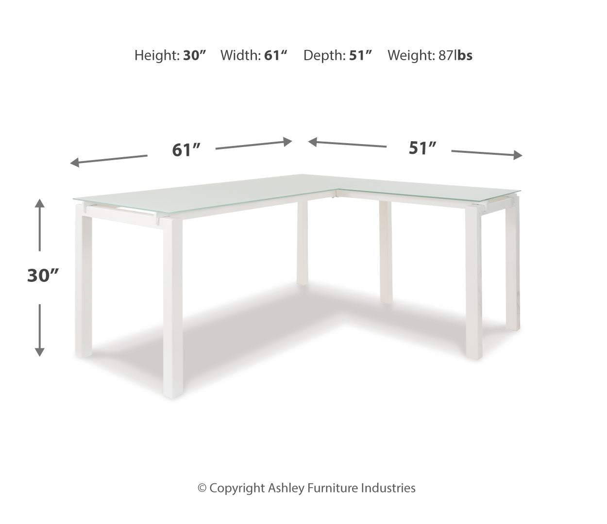 Baraga Home Office Desk with Chair