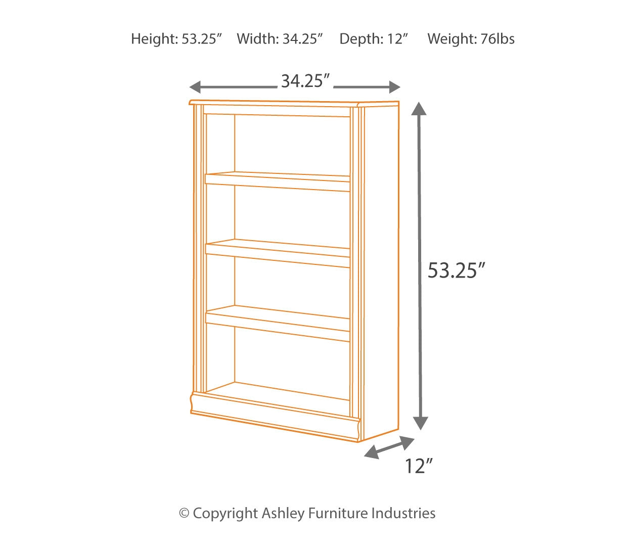 Hamlyn 53" Bookcase