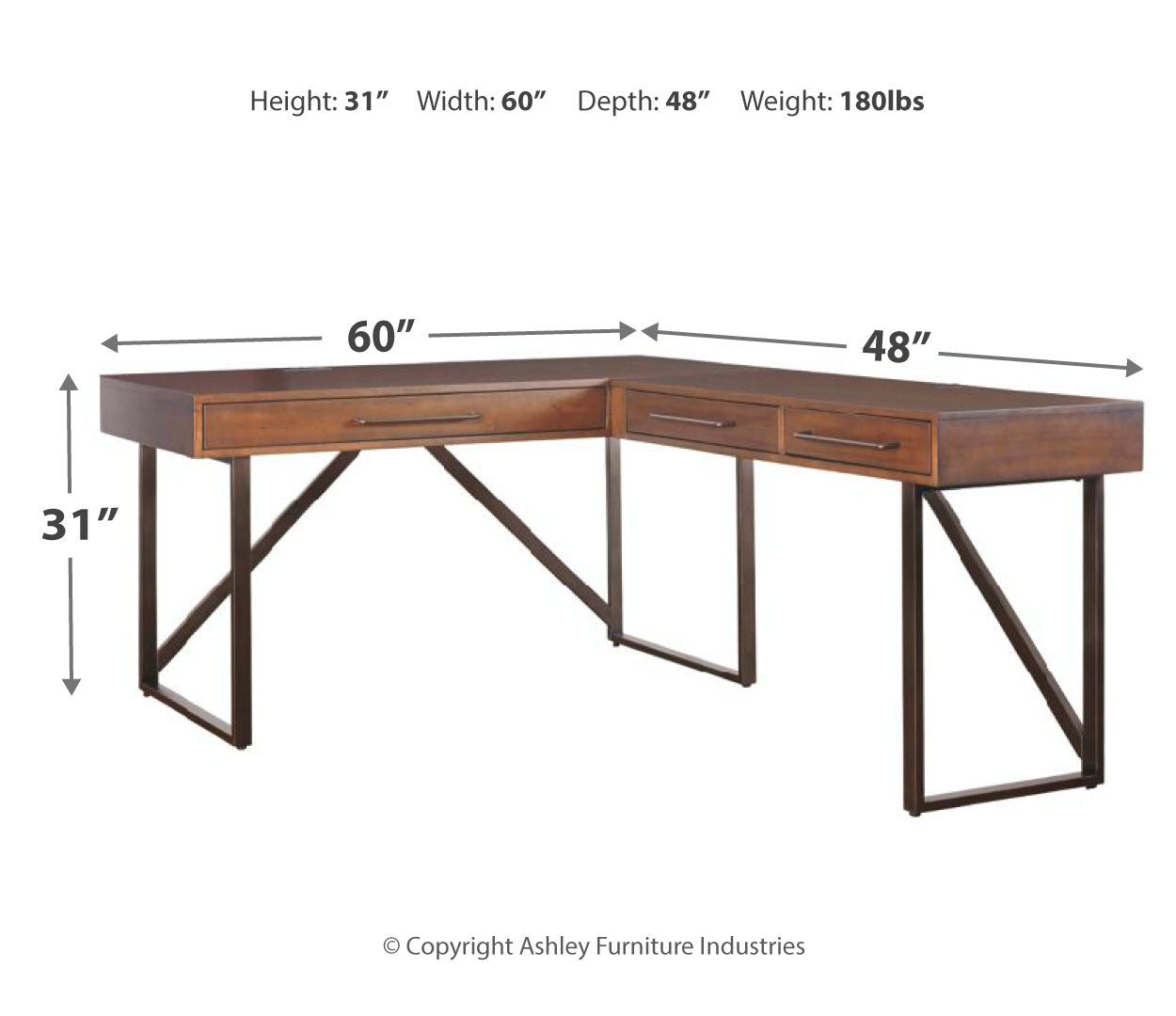 Starmore 2-Piece Home Office Desk