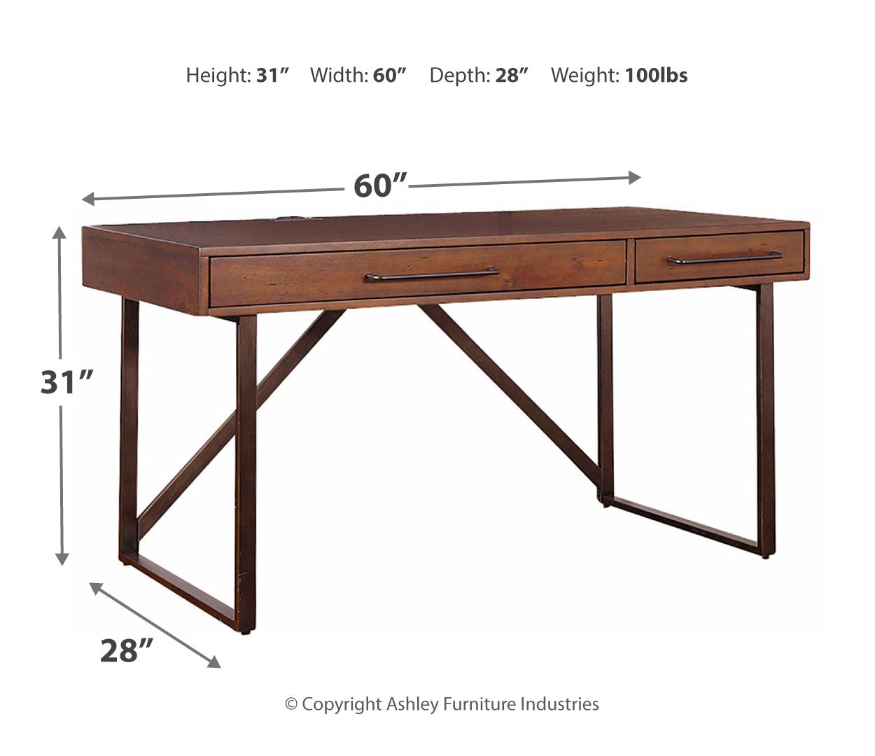 Starmore 60" Home Office Desk