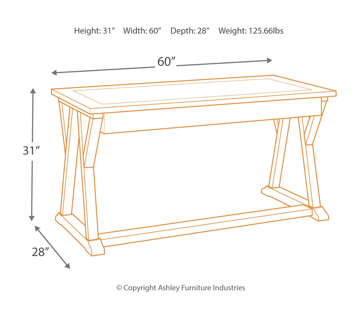 Jonileene Home Office Desk with Chair