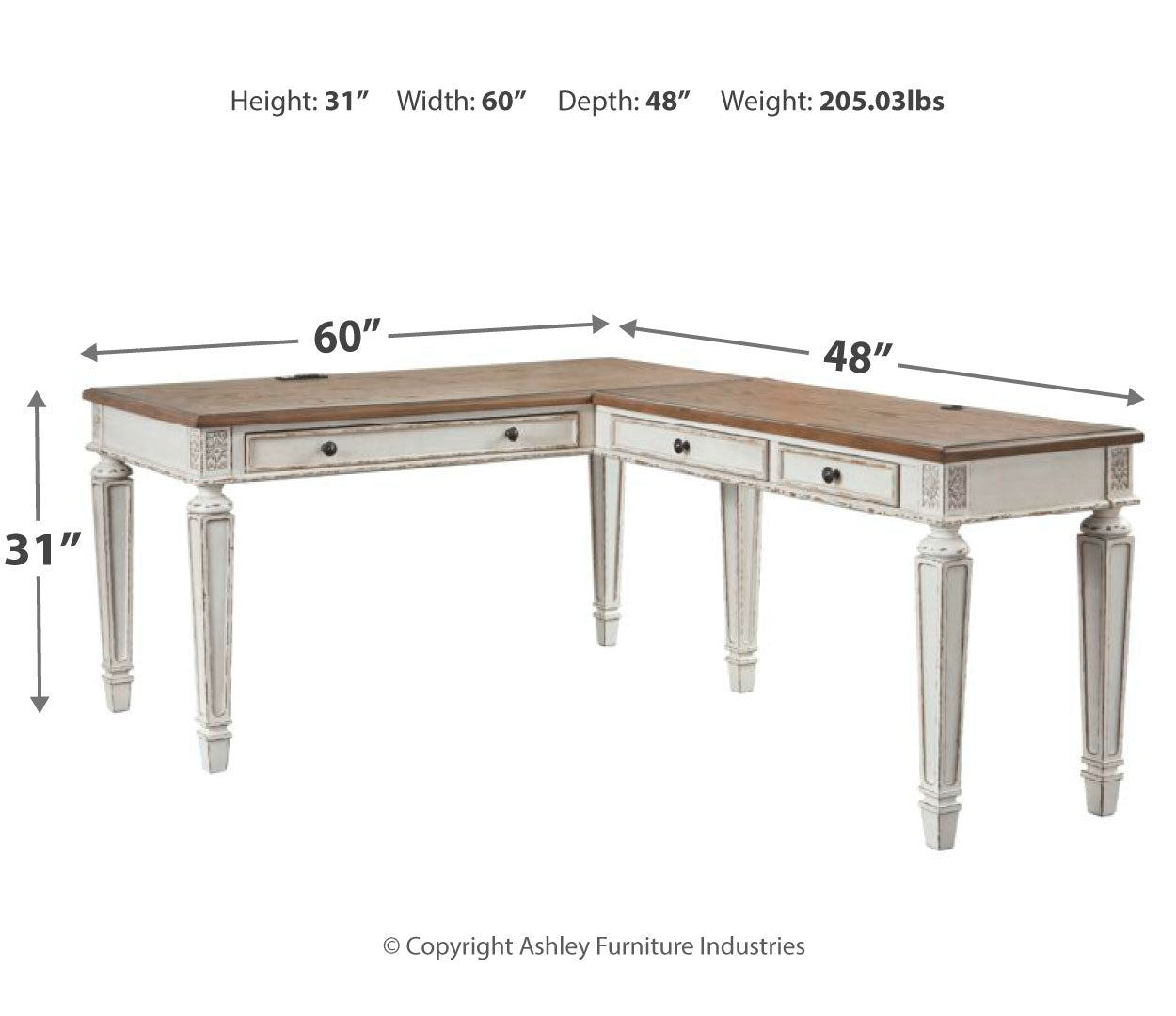 Realyn 2-Piece Home Office Desk