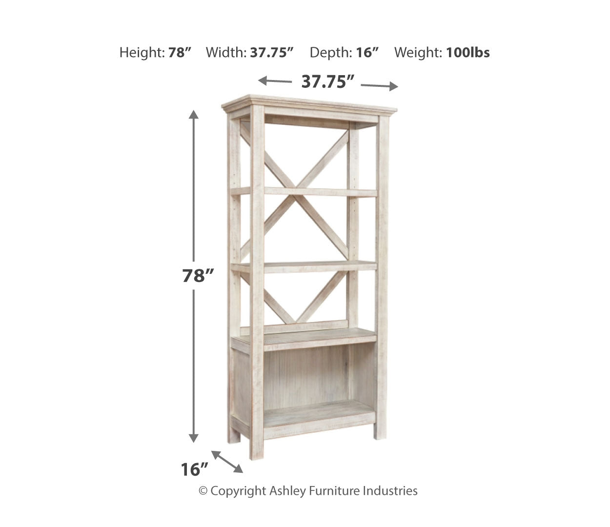 Carynhurst 75" Bookcase