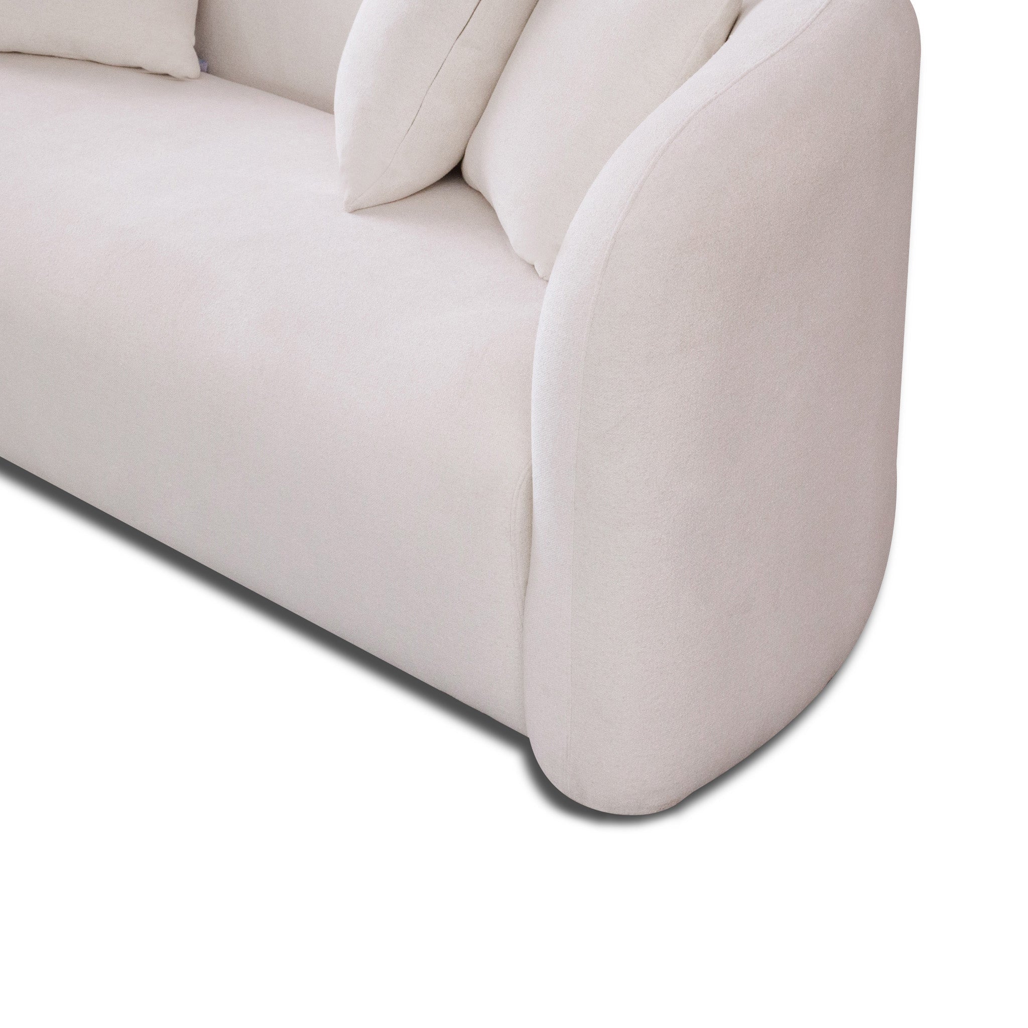 Hana White Boucle Sofa