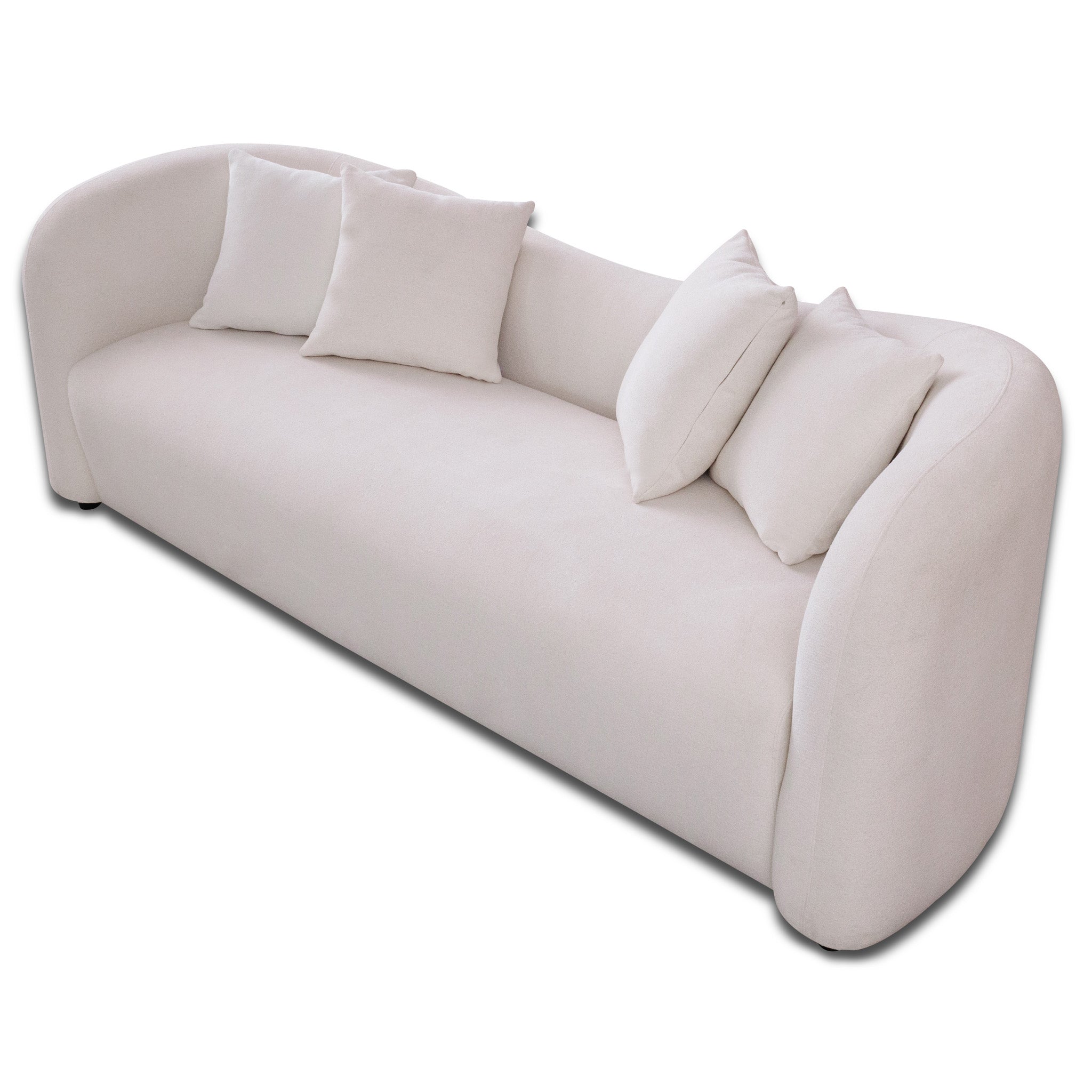 Hana White Boucle Sofa