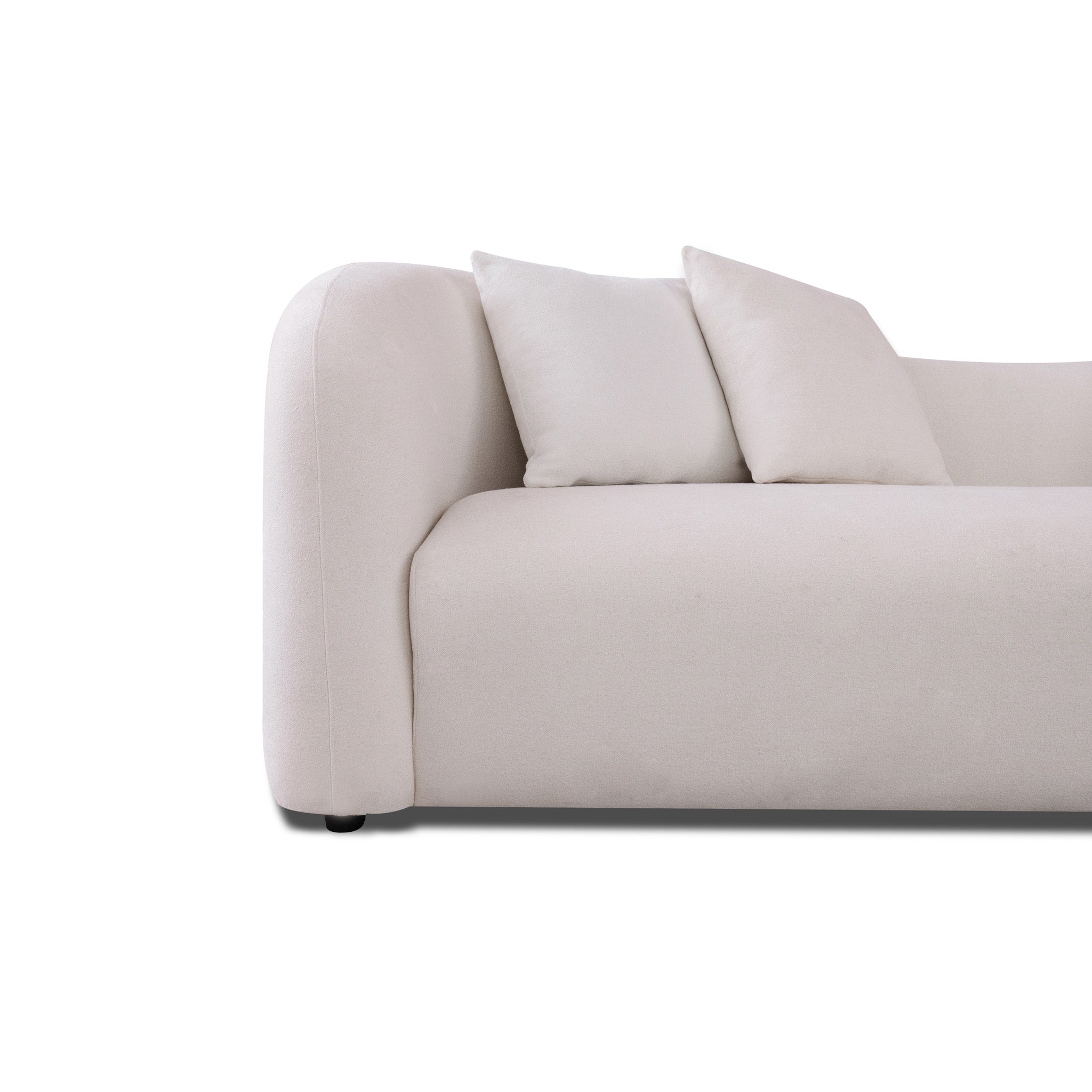 Hana White Boucle Sofa