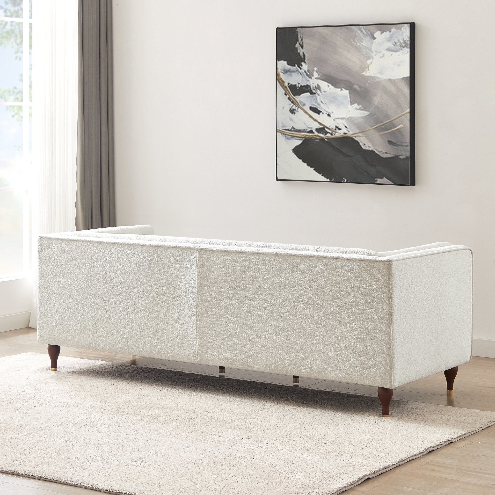 Houston Beige Boucle Modern Sofa