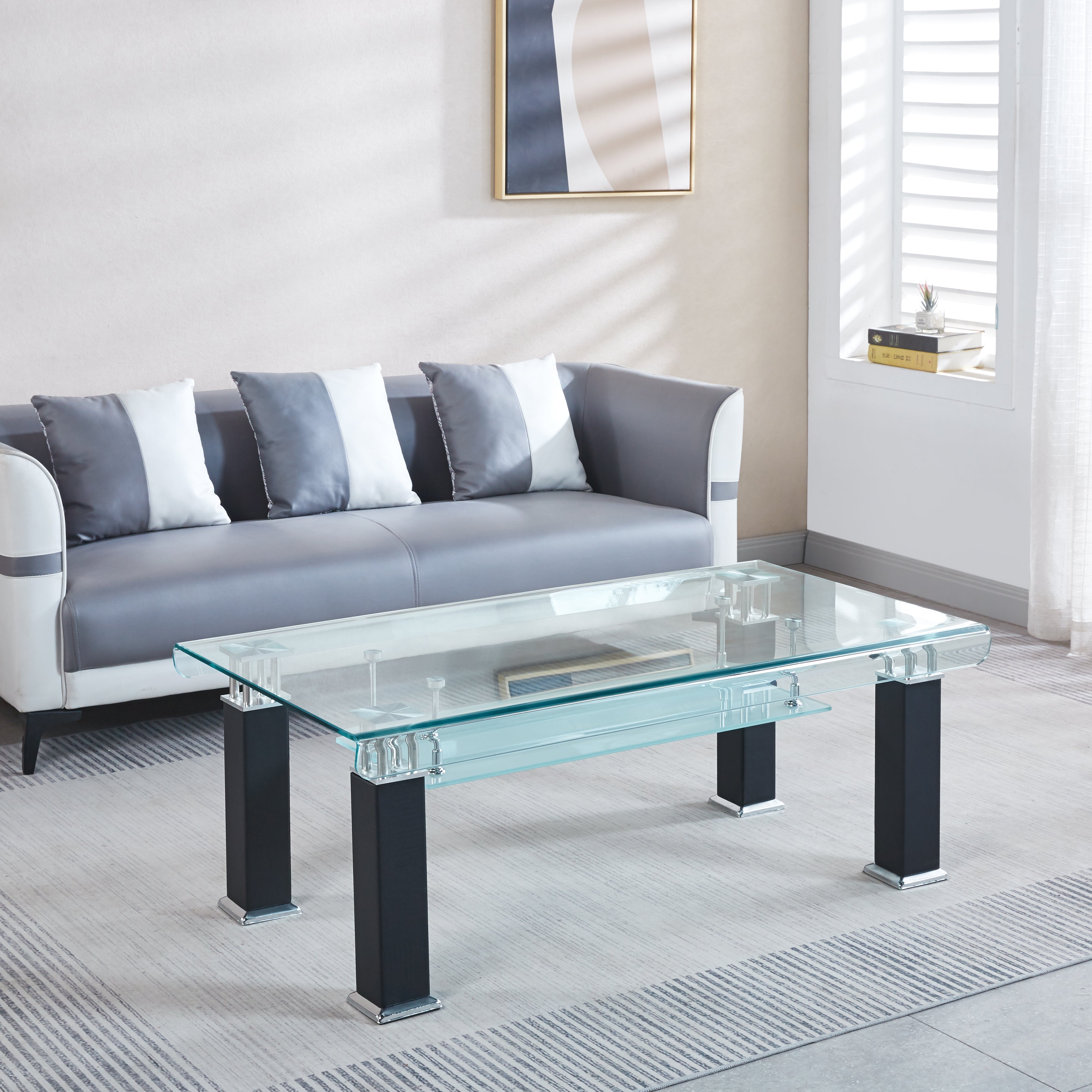 Vasilios Glass Coffee Table Black