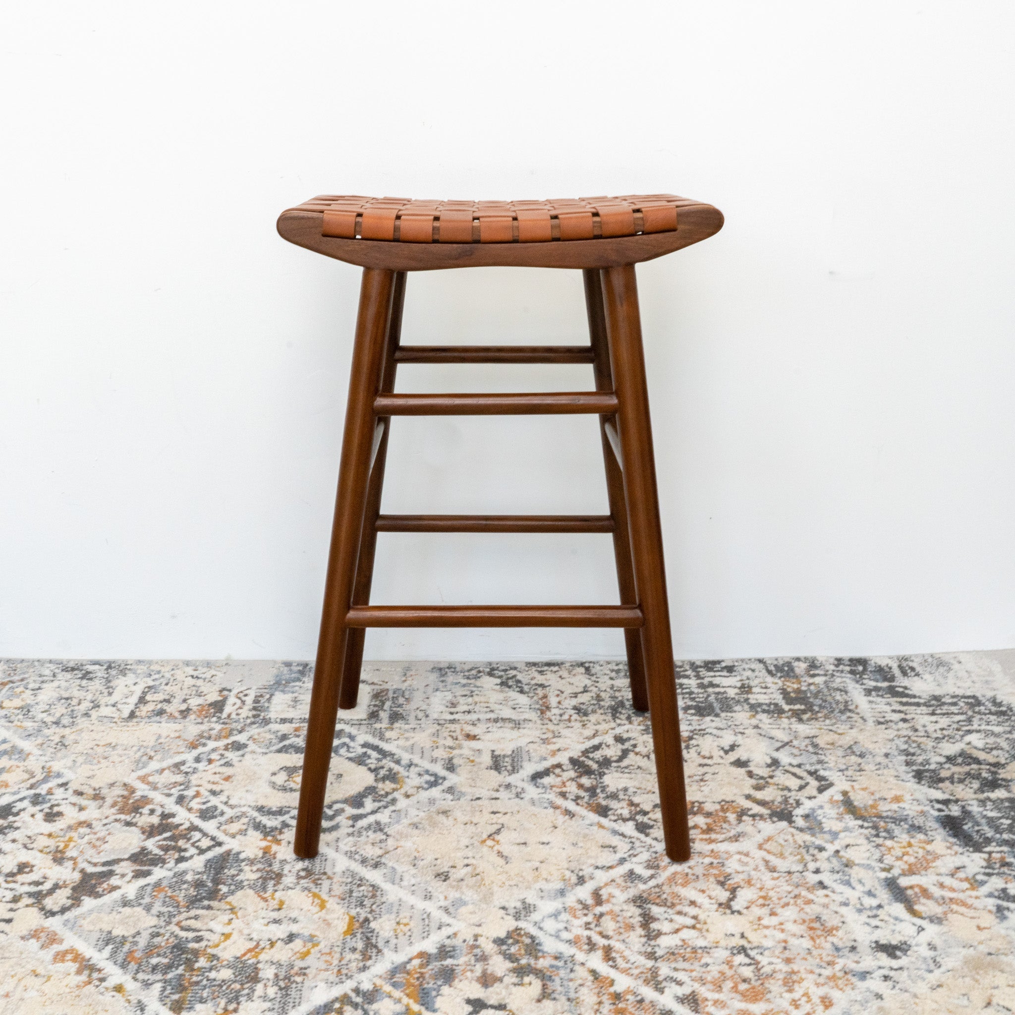 Janet Tan Leather Bar Stool