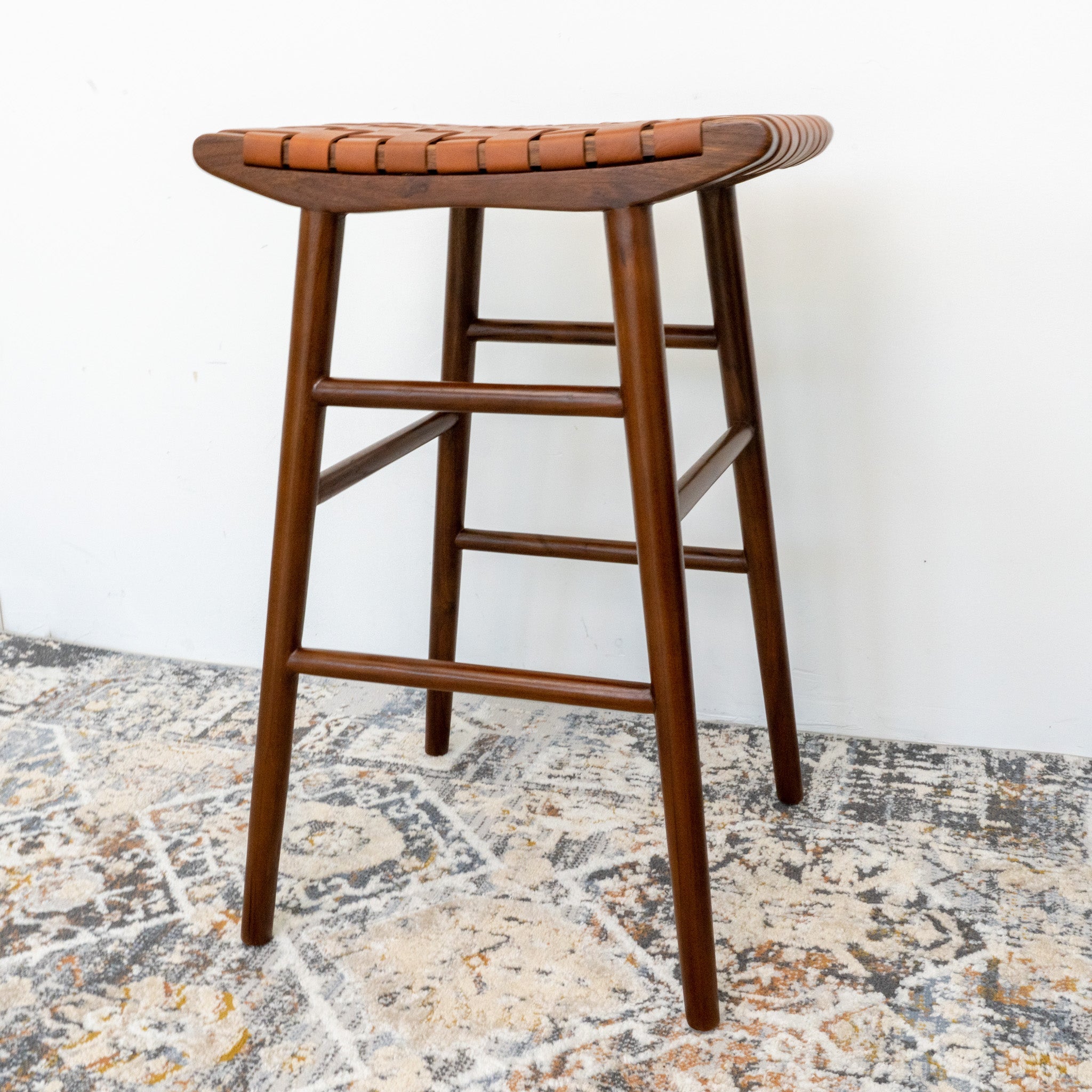 Janet Tan Leather Bar Stool