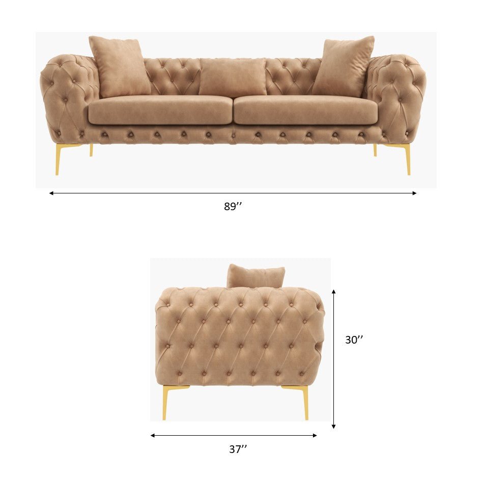 Jessica Sofa Honey Velvet