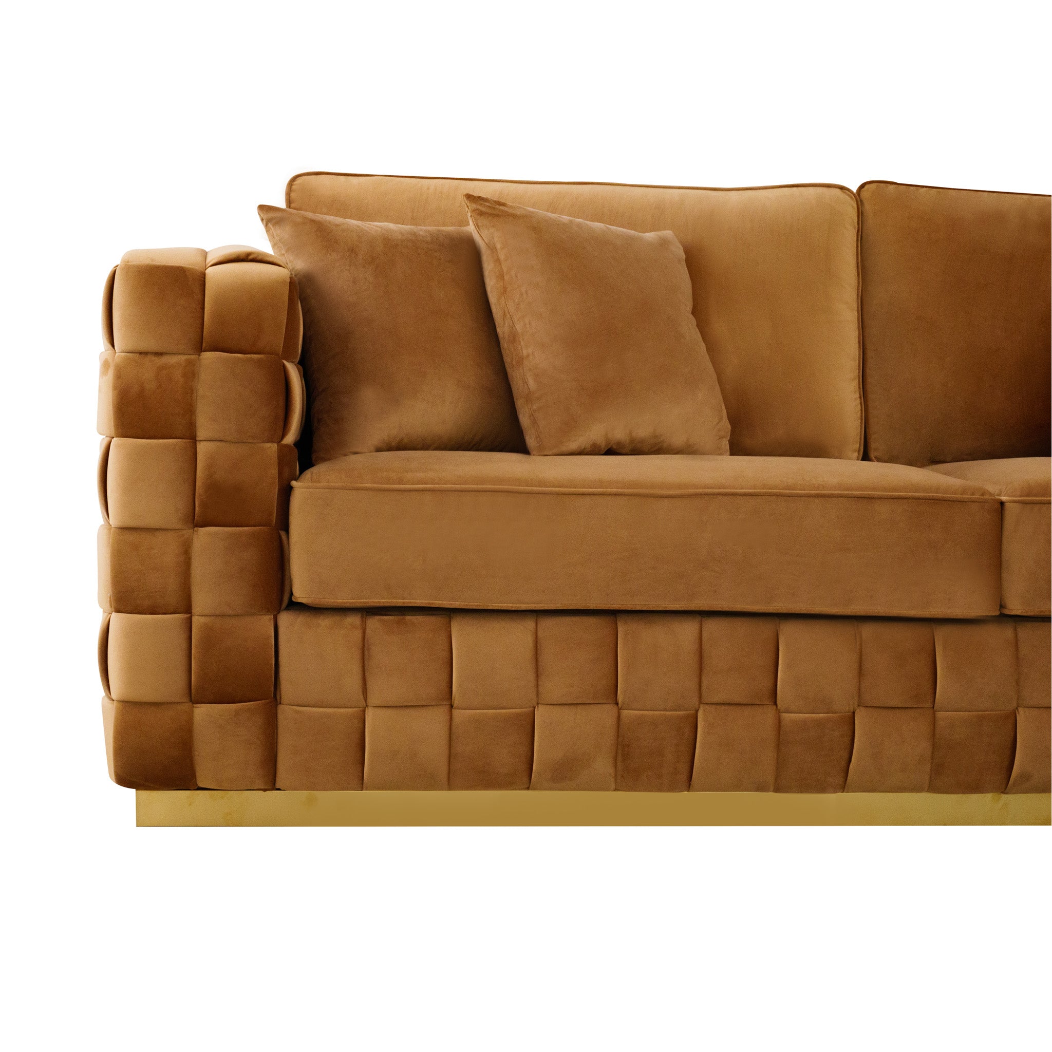 Jordan Mustard Yellow Velvet Sofa