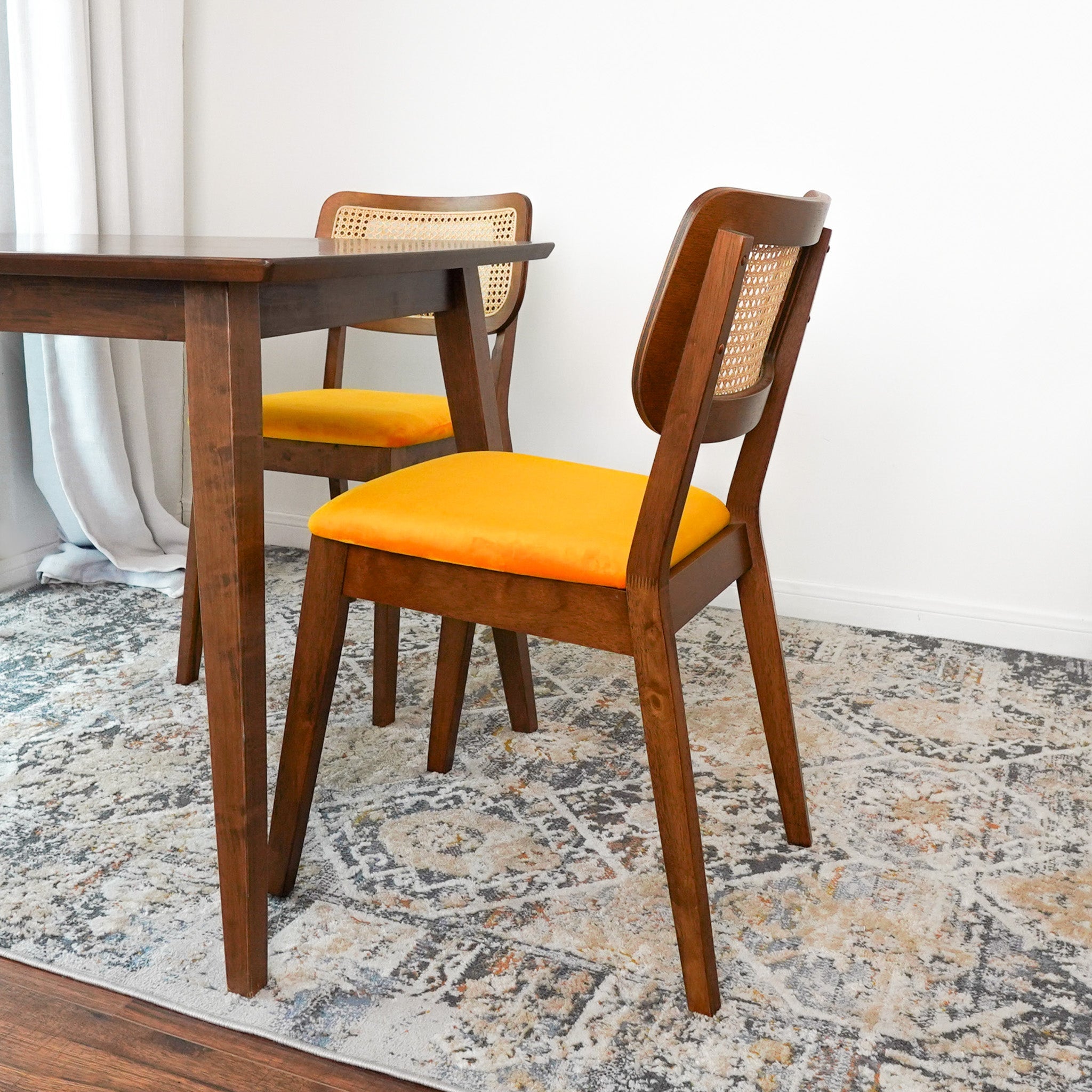 Kane Orange Velvet Dining Chair