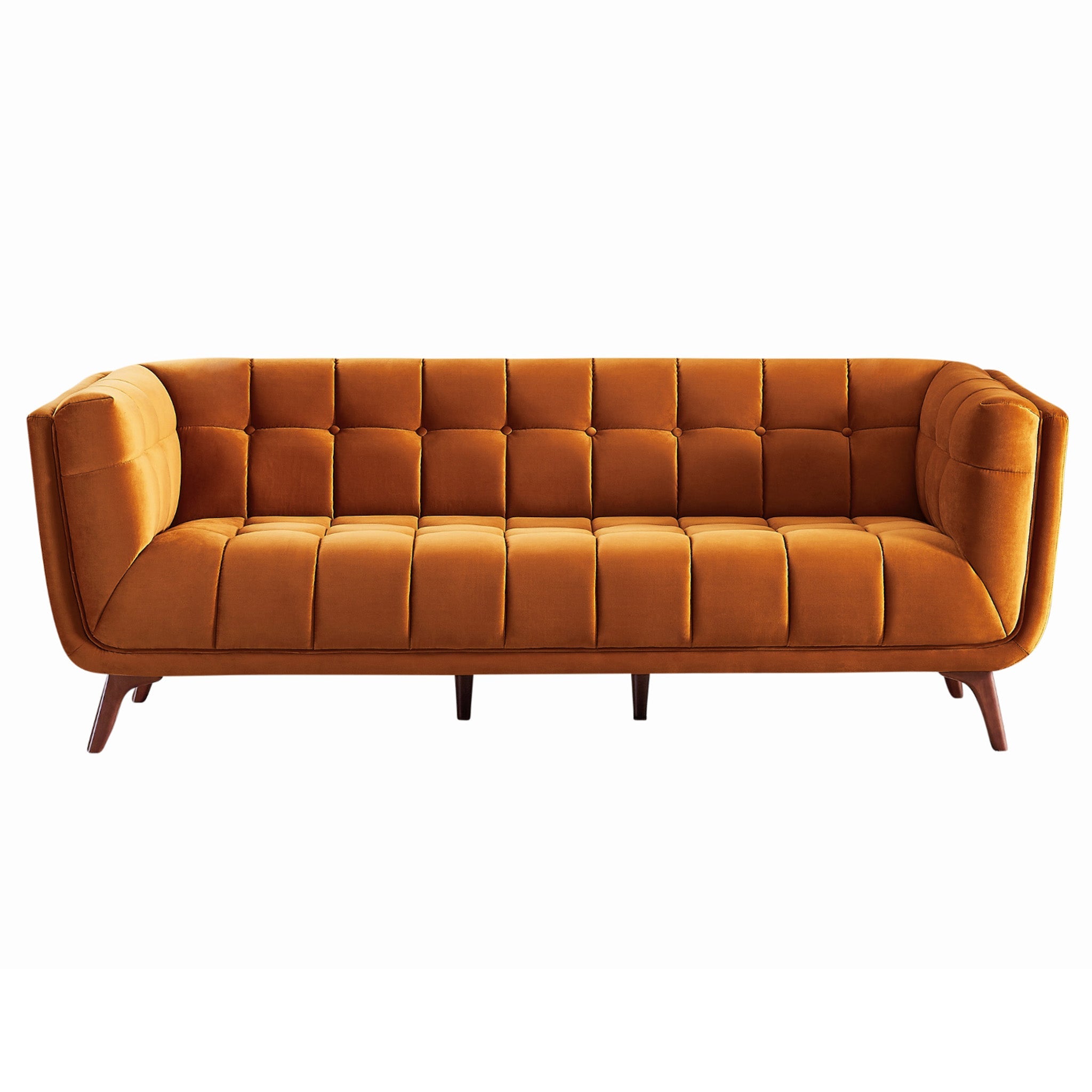 Kano Large Sofa Burnt Orange Velvet