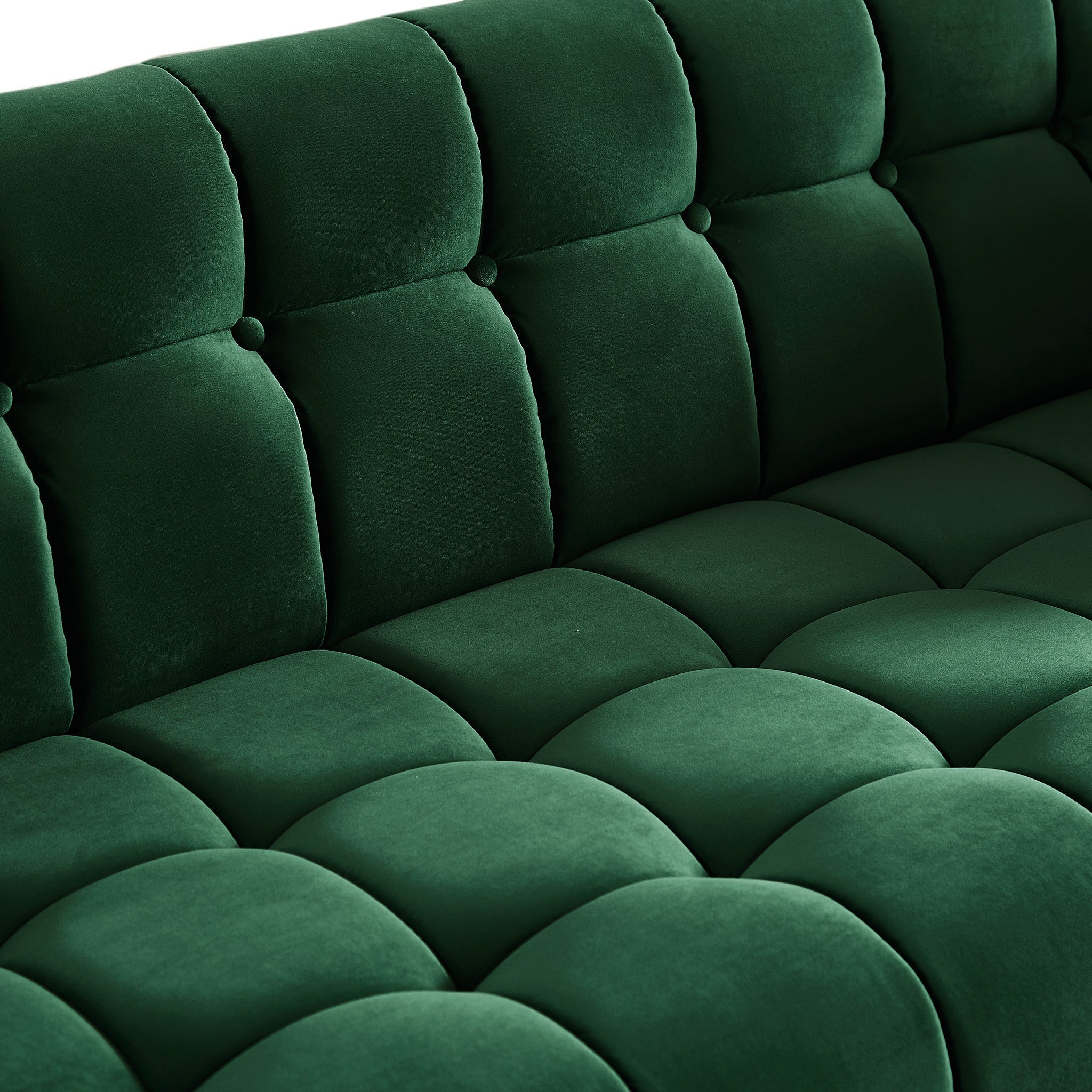 Kano Dark Green Velvet Large Sofa