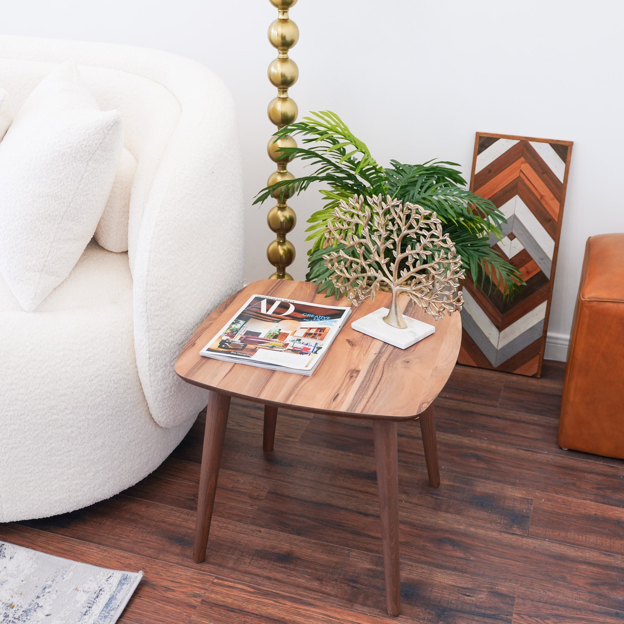 Kare Walnut End Table