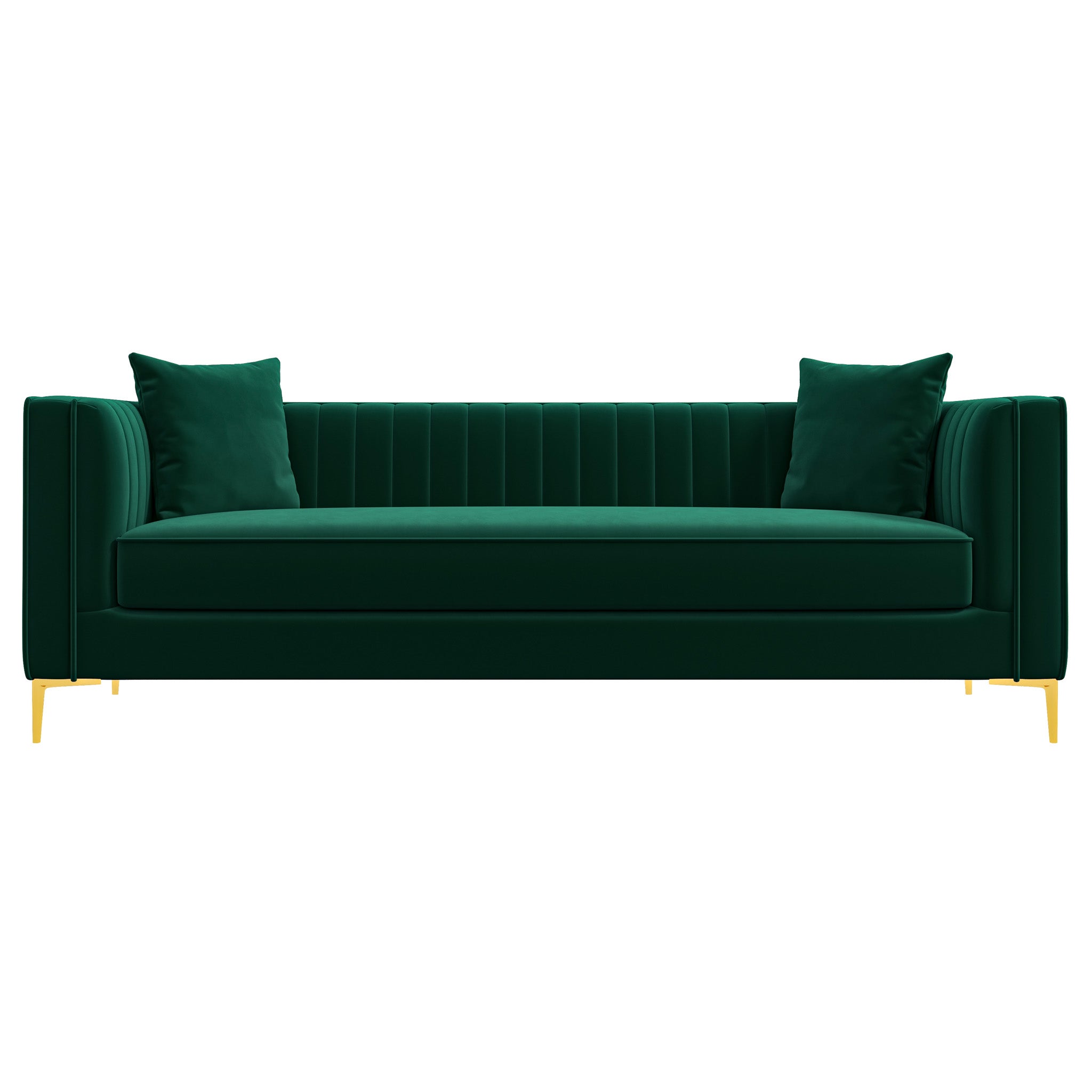 Kendra Sofa 91" Green Velvet