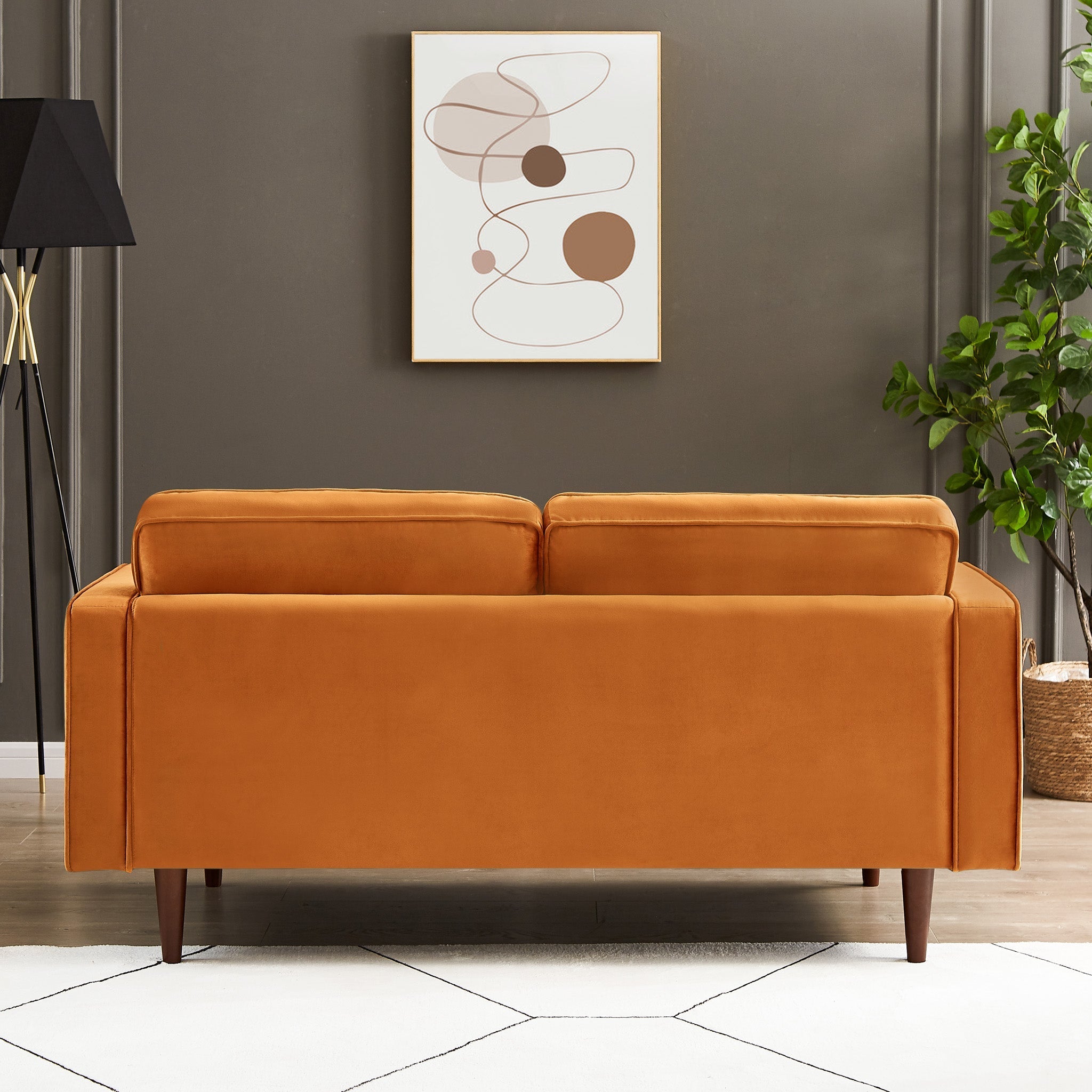 Kirby Loveseat Burnt Orange