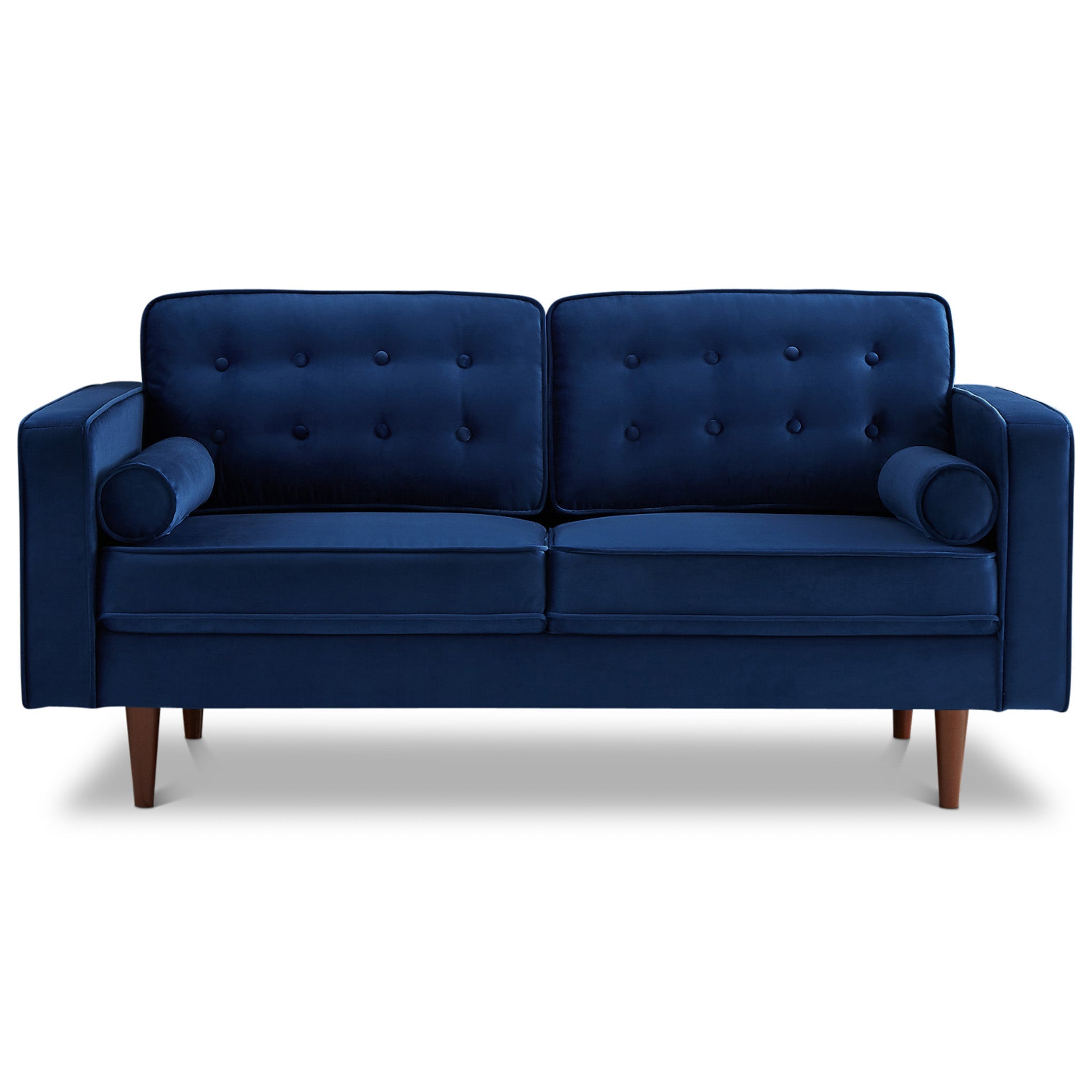 Kirby Loveseat Navy Blue Velvet